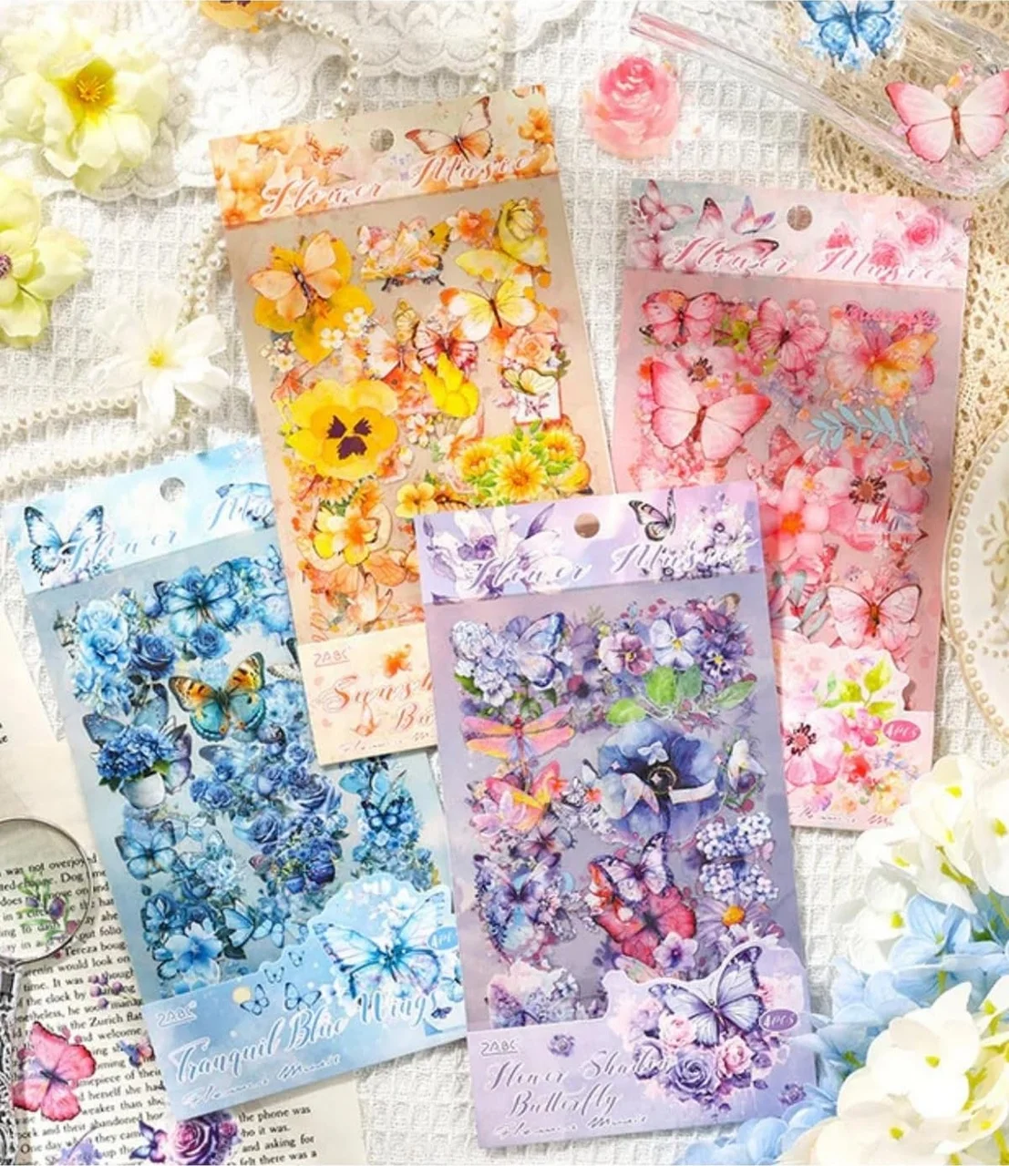 Lexroo Craft 4 Sayfa 70 Adet Şeffaf Sarı Kelebek Çiçek Sticker Bullet Journal Scrapbook Laptop Lexroo Craft 4 Sayfa 70 Adet Şeffaf Sarı Kelebek Çiçek Sticker Bullet Journal Scrapbook Laptop