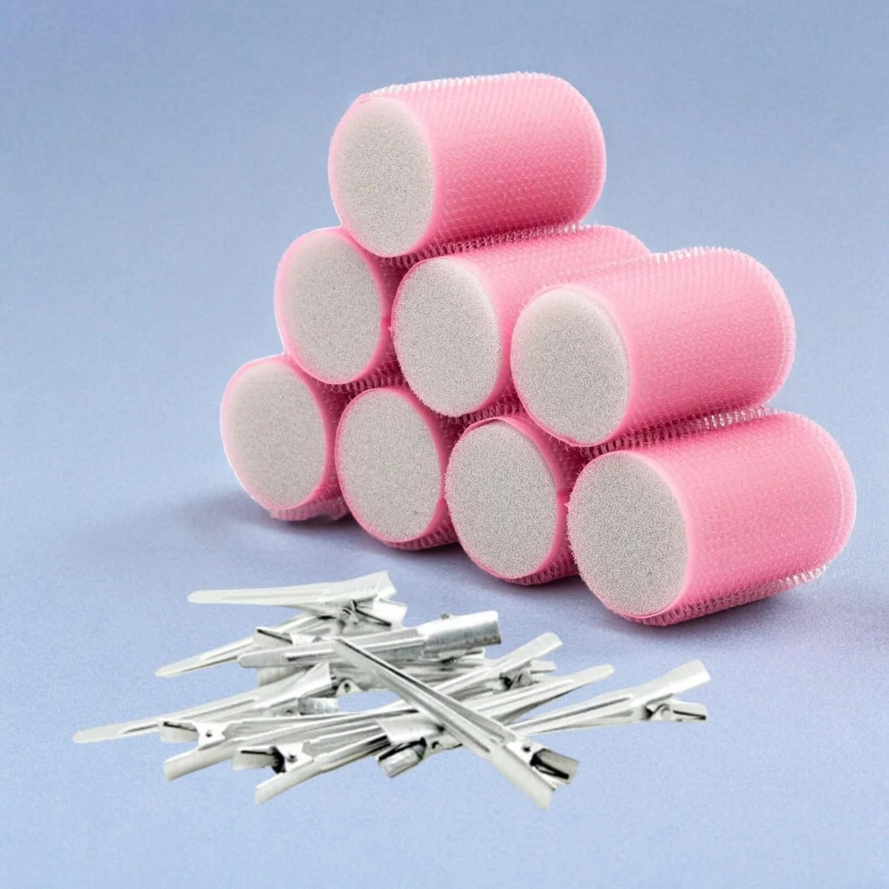 Lexroo Croc 1207 Pembe Cırtlı Sünger Bigudi 8li Çap 4cm + 12li Alüminyum Saç Pensi Lexroo Croc 1207 Pembe Cırtlı Sünger Bigudi 8li Çap 4cm + 12li Alüminyum Saç Pensi