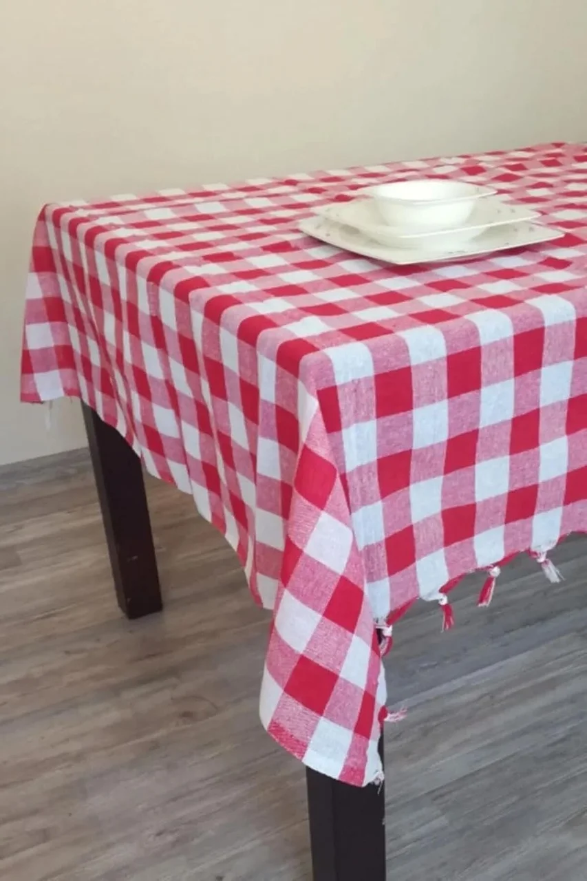 Lexroo Denizli Çeyiz Çok Amaçlı Masa Örtüsü Piknik Örtüsü Sofra Bezi Kırmızı 150x150 Lexroo Denizli Çeyiz Çok Amaçlı Masa Örtüsü Piknik Örtüsü Sofra Bezi Kırmızı 150x150