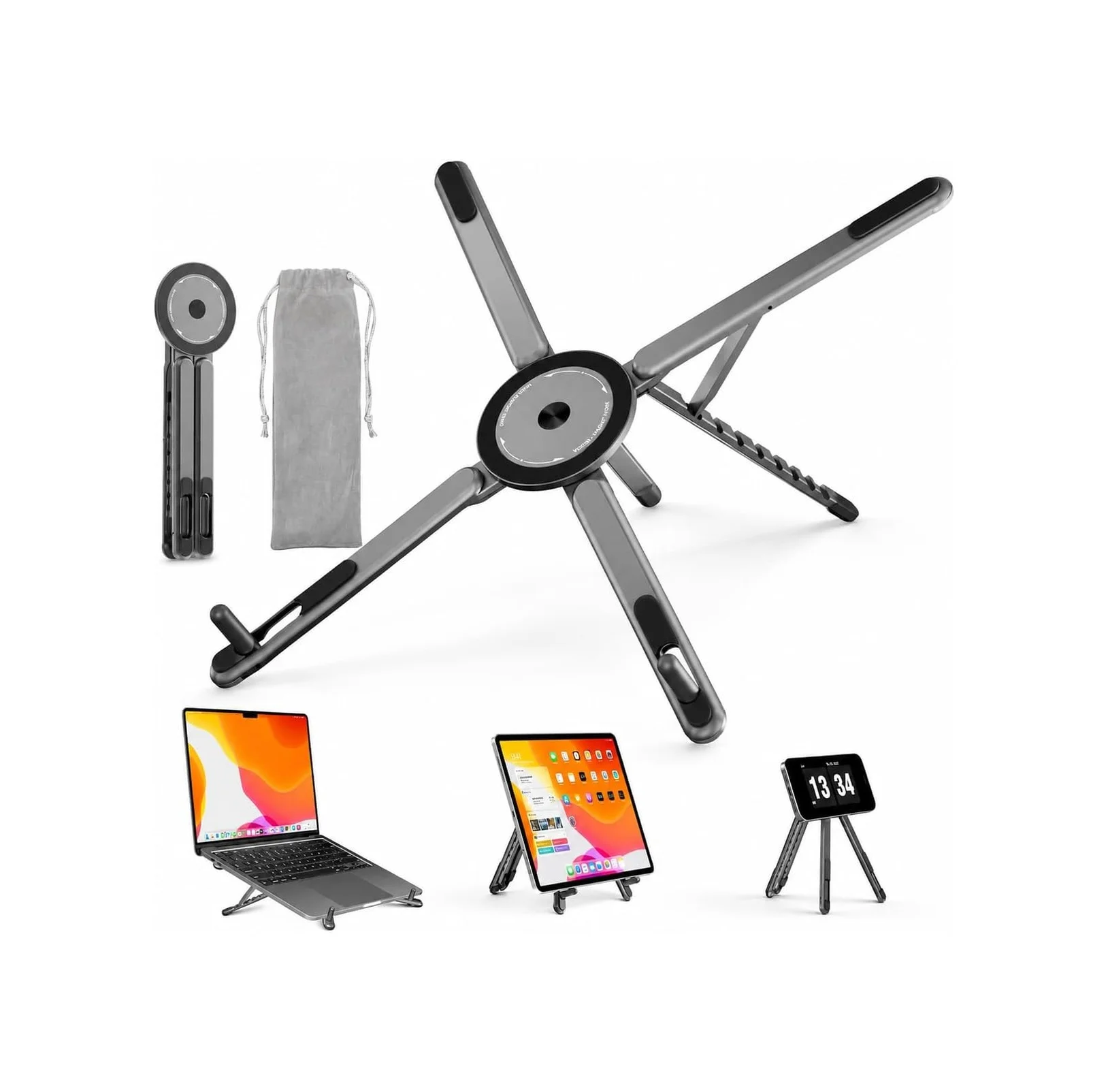 Lexroo Dizüstü Bilgisayar Macbook Stand Magsafe İle Uyumlu Telefon Standı Manyetik Tripot 4in1 Lexroo Dizüstü Bilgisayar Macbook Stand Magsafe İle Uyumlu Telefon Standı Manyetik Tripot 4in1