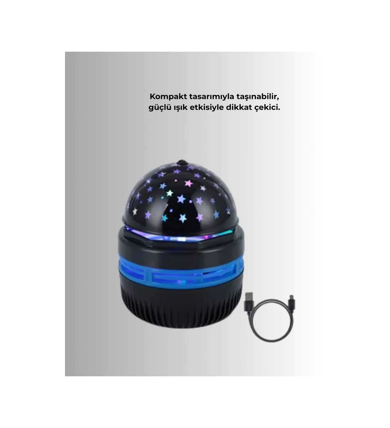 Lexroo Döner Galaxy Projektör Gece Lambası Ay Ve Yıldız Işıklı Atmosfer Lamba, Usb Bağlantılı Çok Renkli Lexroo Döner Galaxy Projektör Gece Lambası Ay Ve Yıldız Işıklı Atmosfer Lamba, Usb Bağlantılı Çok Renkli