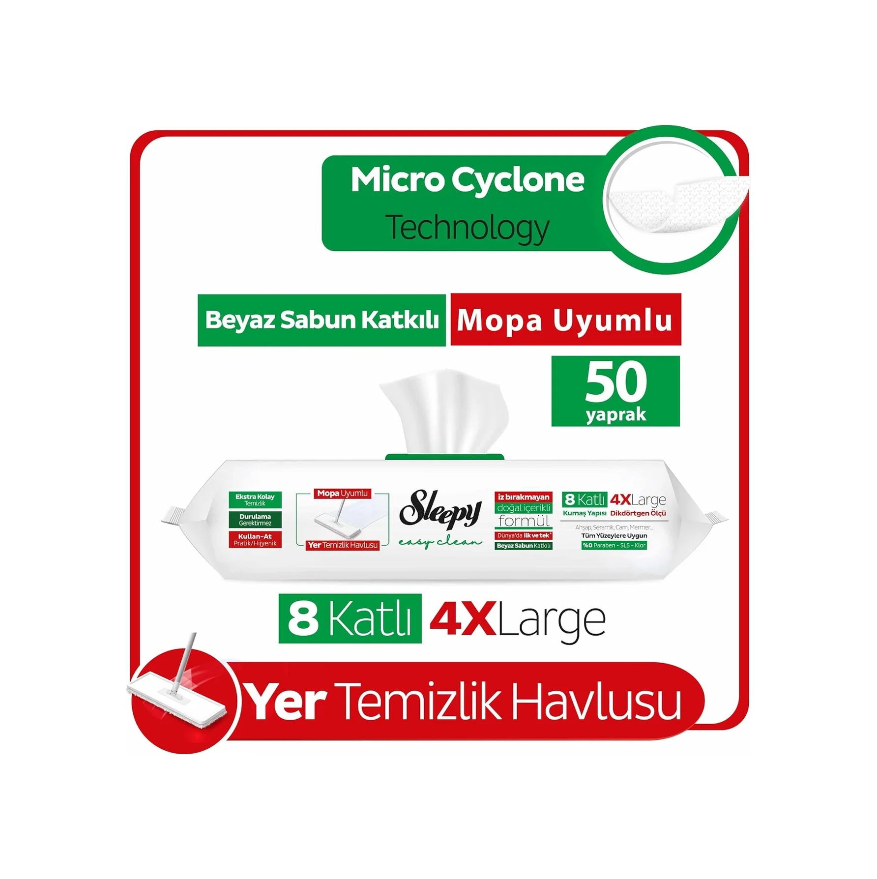 Lexroo Easy Clean Beyaz Sabun Katkılı Mopa Uyumlu Yer Temizlik Havlusu&mendili 50 Yaprak Lexroo Easy Clean Beyaz Sabun Katkılı Mopa Uyumlu Yer Temizlik Havlusu&mendili 50 Yaprak