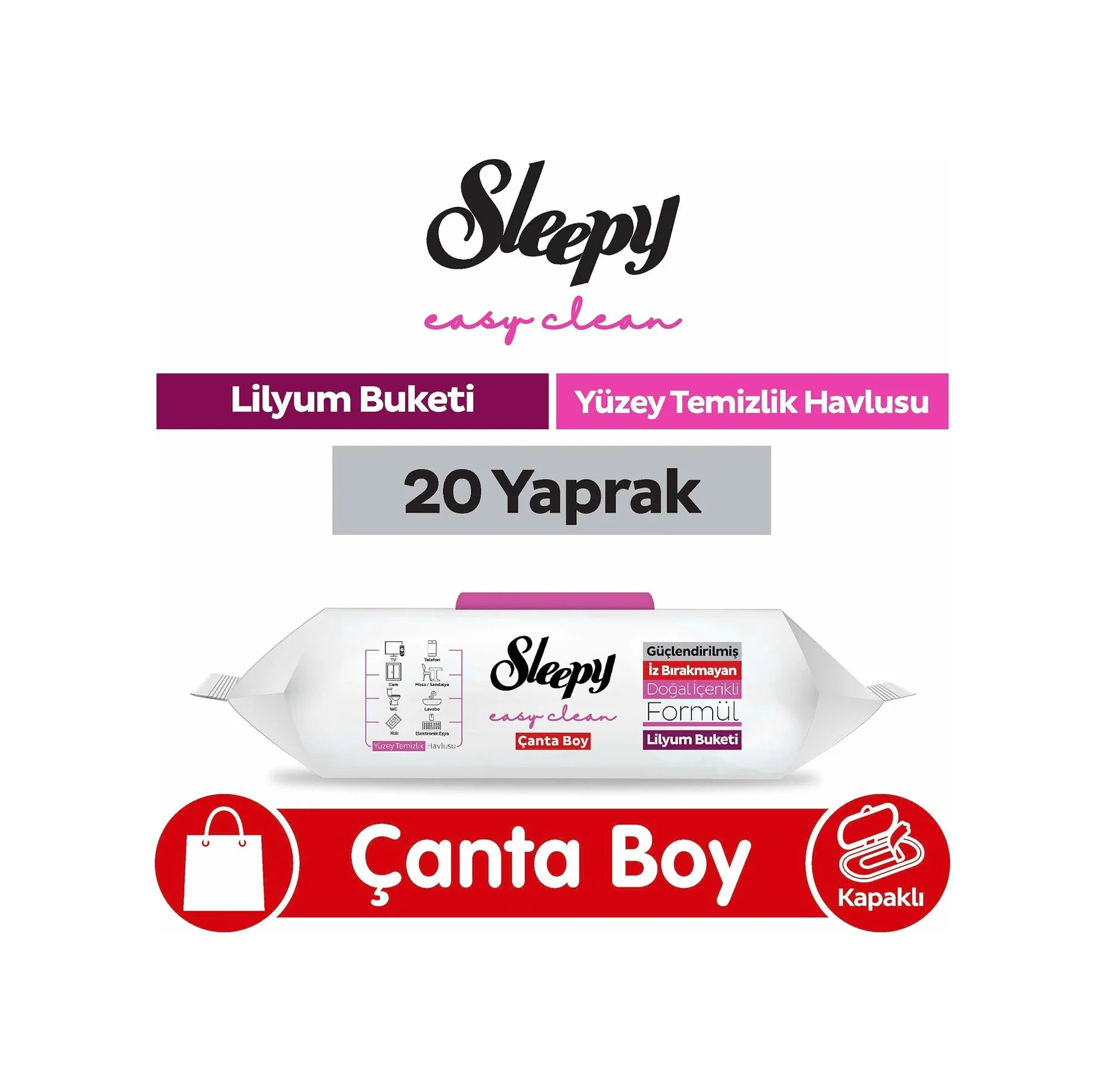 Lexroo Easy Clean Lilyum Buketi Yüzey Temizlik Havlusu Çanta Boy 20 Yaprak Çok Renkli Lexroo Easy Clean Lilyum Buketi Yüzey Temizlik Havlusu Çanta Boy 20 Yaprak Çok Renkli
