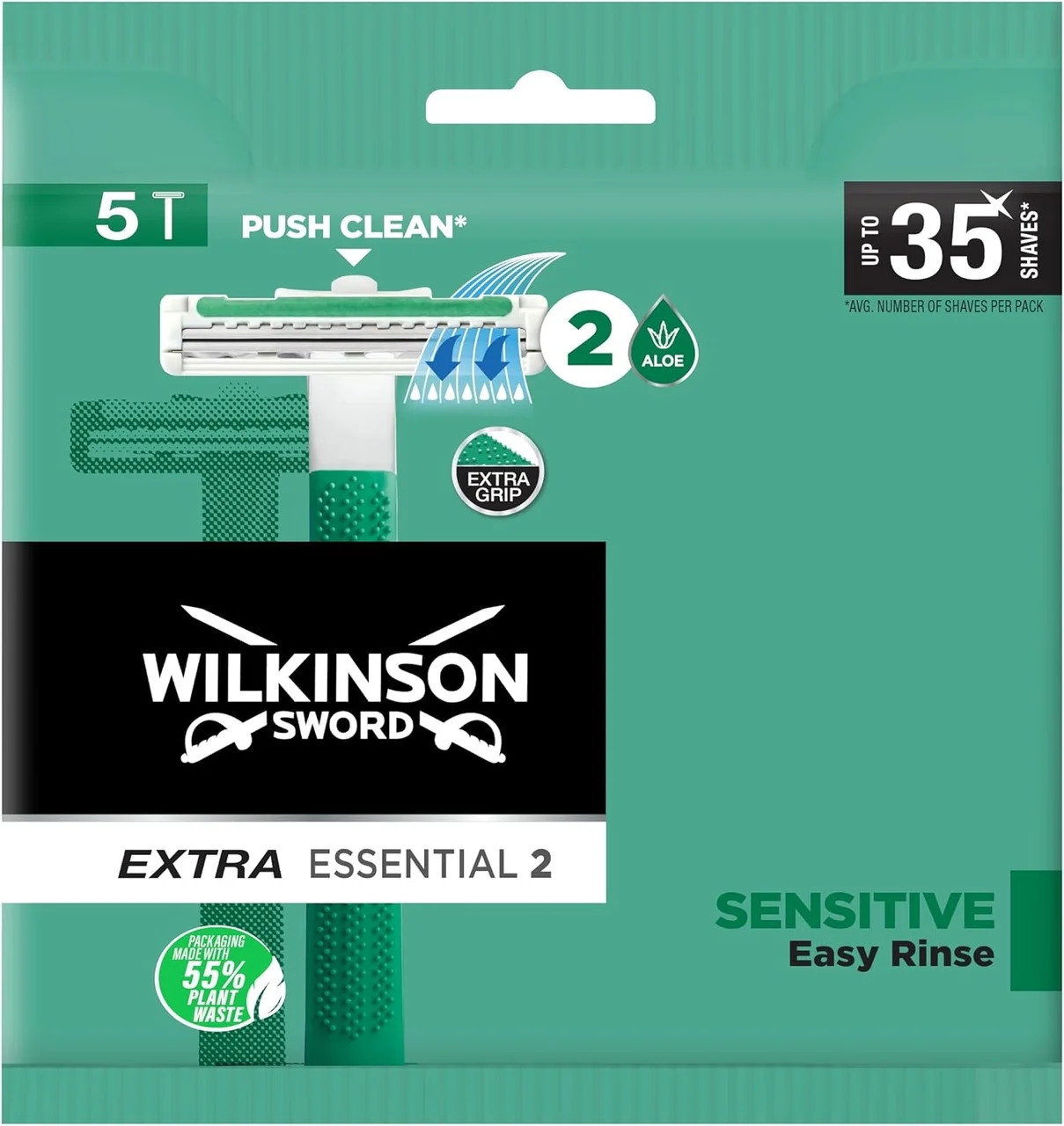 Lexroo Extra Essential 2 Sensitive Tek Kullanımlık Tıraş Makinesi, Erkekler İçin 5 Lexroo Extra Essential 2 Sensitive Tek Kullanımlık Tıraş Makinesi, Erkekler İçin 5