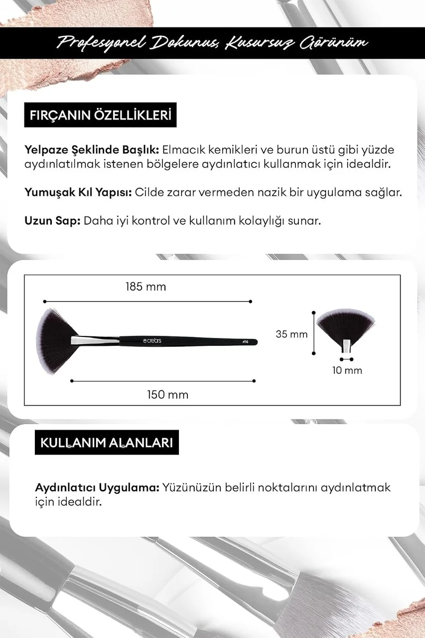 Lexroo Fan Fırçası Cre Ars Fan Brush 116 Lexroo Fan Fırçası Cre Ars Fan Brush 116