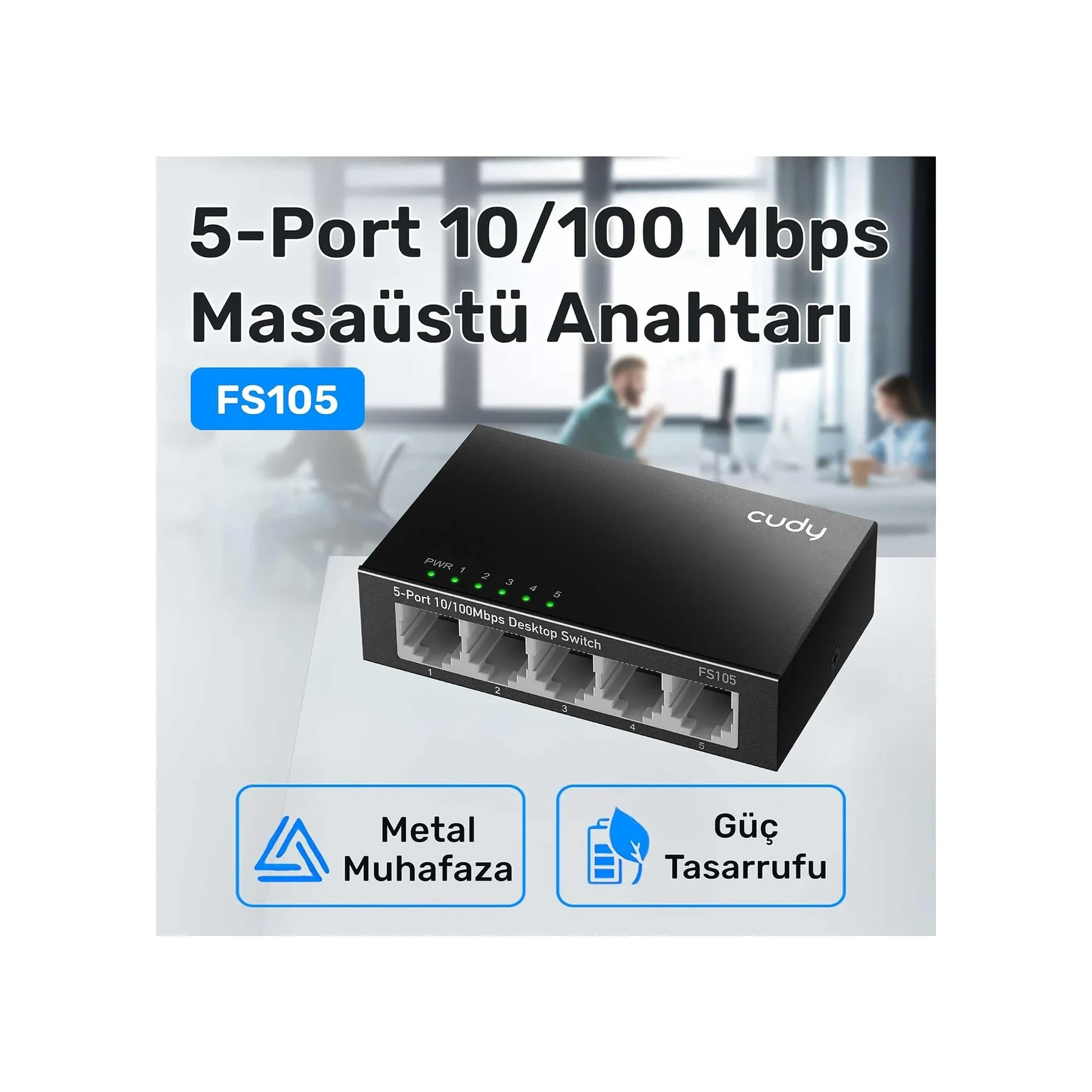 Lexroo Fs105 5-port 10/100mbps Metal Kasa Masaüstü Switch, Tak Ve Çalıştır Lexroo Fs105 5-port 10/100mbps Metal Kasa Masaüstü Switch, Tak Ve Çalıştır