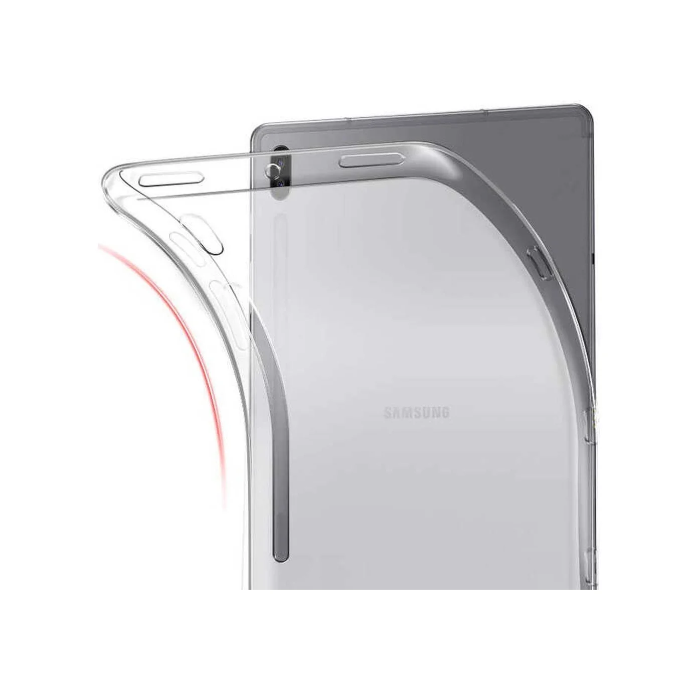 Lexroo Galaxy Uyumlu Tab S7 Plus T970 Kılıf Tablet Süper Silikon Kılıf - Renksiz Lexroo Galaxy Uyumlu Tab S7 Plus T970 Kılıf Tablet Süper Silikon Kılıf - Renksiz