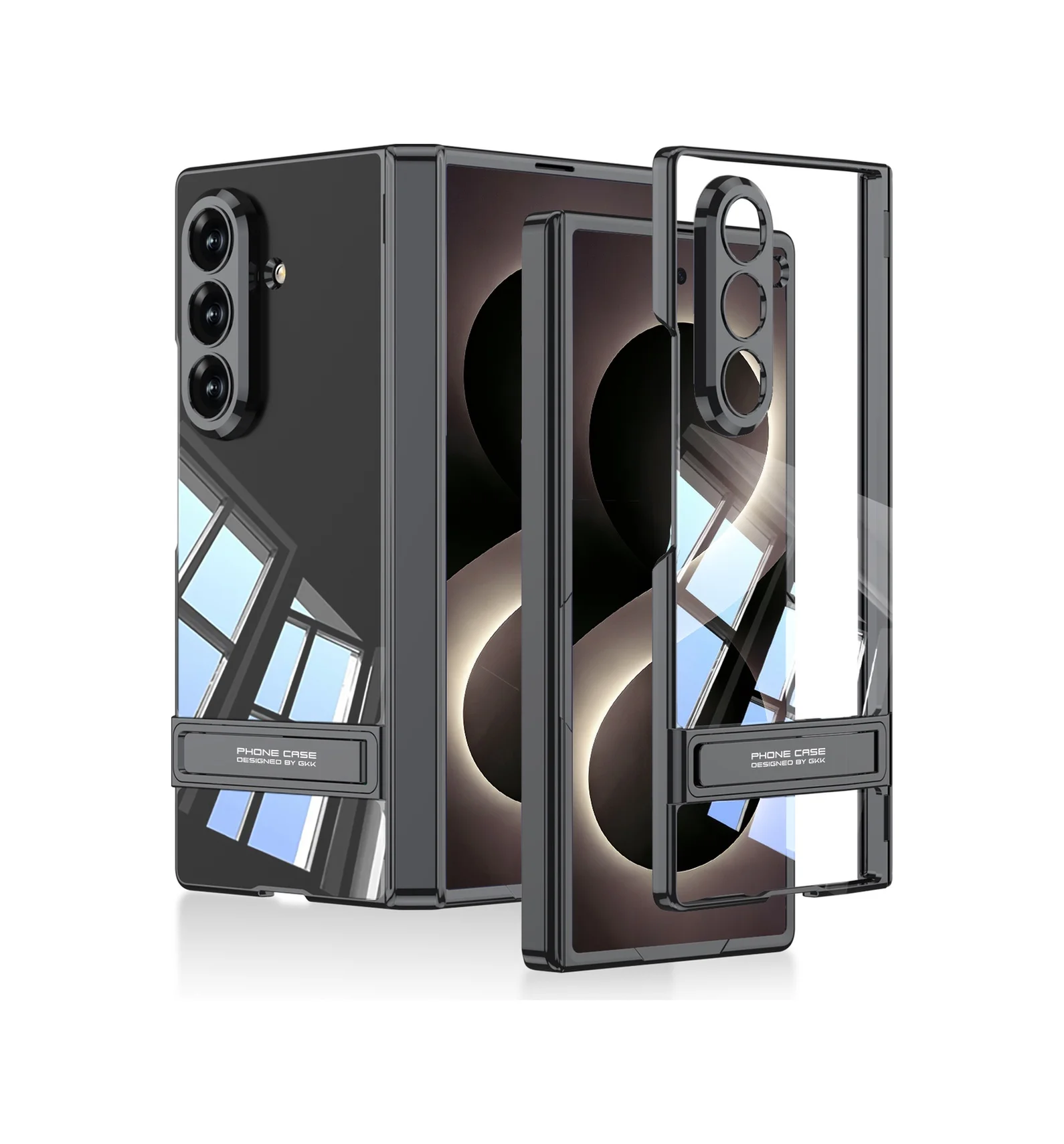Lexroo Galaxy Uyumlu Z Fold 8 Ultra Kılıf Kamera Korumalı Şeffaf Tasarımlı Standlı Kılıf - Siyah Lexroo Galaxy Uyumlu Z Fold 8 Ultra Kılıf Kamera Korumalı Şeffaf Tasarımlı Standlı Kılıf - Siyah
