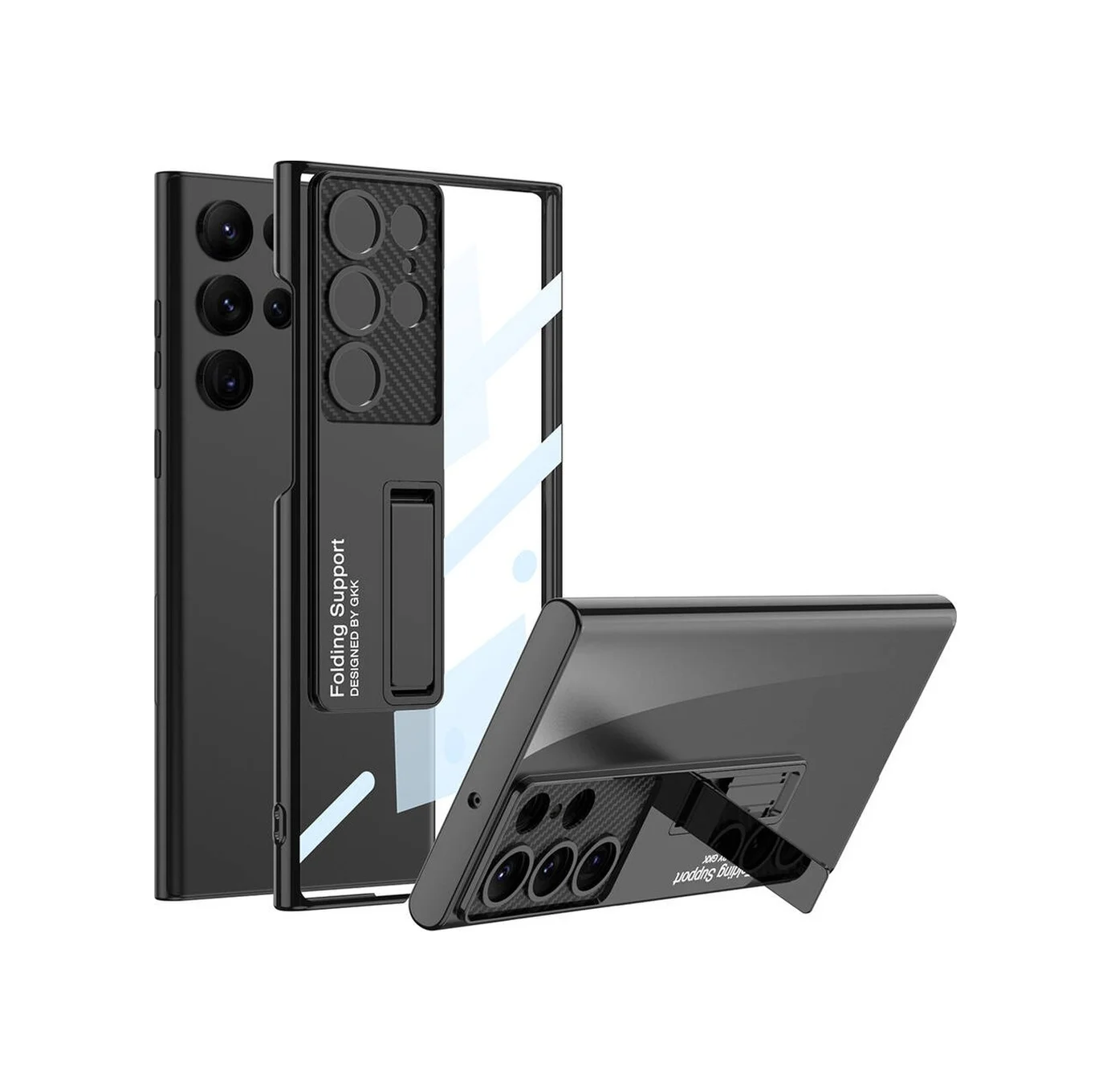 Lexroo Galaxy Uyumlu S24 Ultra Kılıf Kamera Korumalı Şeffaf Tasarımlı Standlı Kılıf - Siyah Lexroo Galaxy Uyumlu S24 Ultra Kılıf Kamera Korumalı Şeffaf Tasarımlı Standlı Kılıf - Siyah