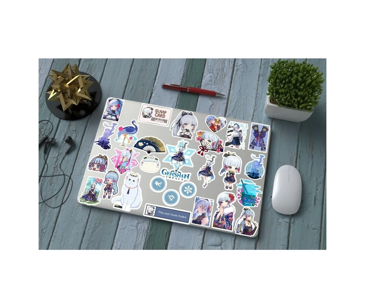Lexroo Genshin Impact Kamisato Ayaka Temalı Sticker Set Çok Renkli Lexroo Genshin Impact Kamisato Ayaka Temalı Sticker Set Çok Renkli