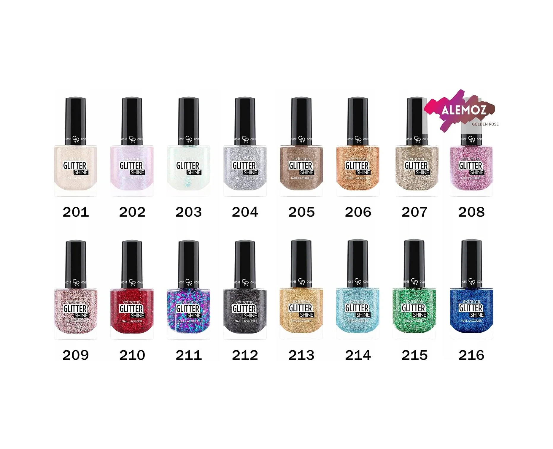 Lexroo Glitter Shine Nail Lacquer No: 210 - Işıltılı Ve Simli Parlak Oje Lexroo Glitter Shine Nail Lacquer No: 210 - Işıltılı Ve Simli Parlak Oje