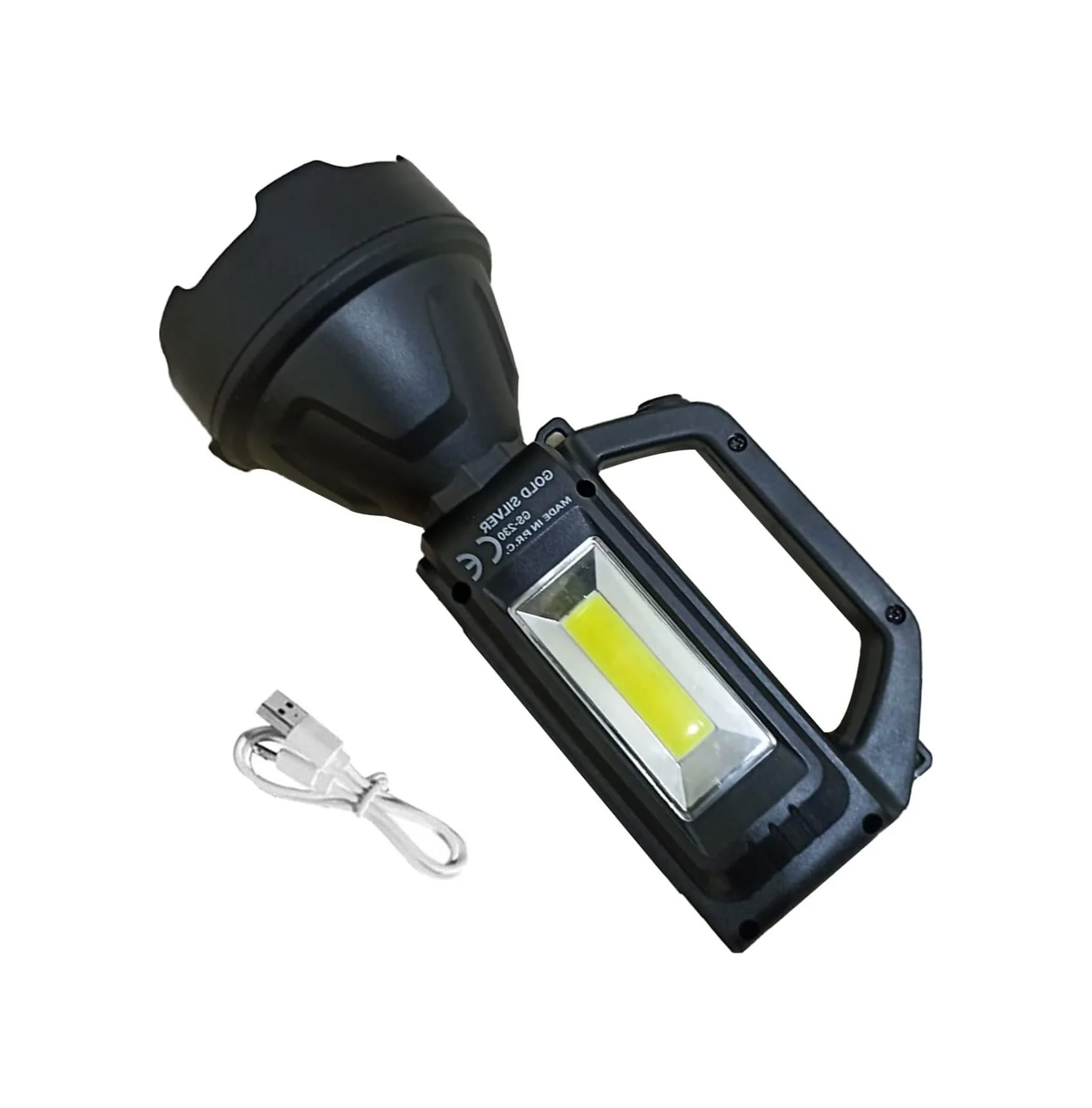 Lexroo Gold Silver Gs230 Şarjlı Usb Led El Feneri Kamp Spor Lambası 7 W Çok Renkli Lexroo Gold Silver Gs230 Şarjlı Usb Led El Feneri Kamp Spor Lambası 7 W Çok Renkli