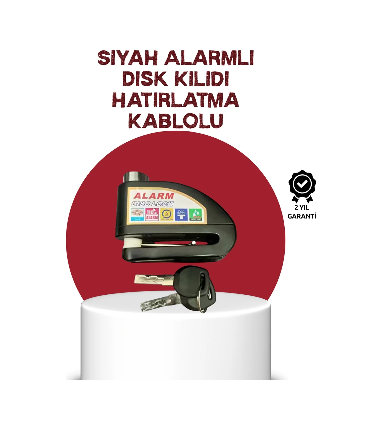 Lexroo Güvenlik Sensörlü Alarmlı Disk Kilidi Motosiklet Ve Bisiklet İçin Standart Lexroo Güvenlik Sensörlü Alarmlı Disk Kilidi Motosiklet Ve Bisiklet İçin Standart