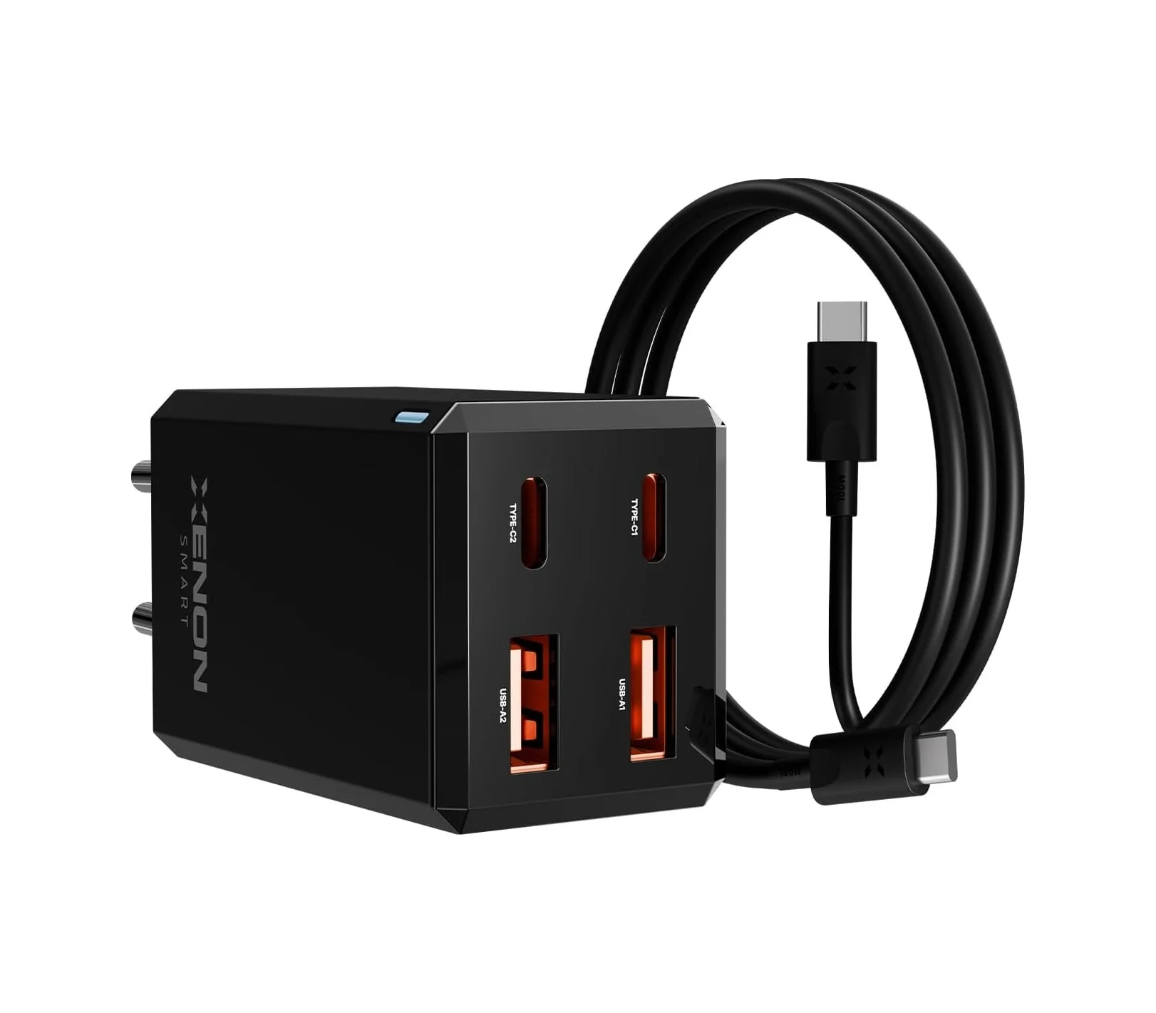 Lexroo Hızlı Şarj Adaptörü 65w Gan + Type-c Kablo 100w Pd 4 Port İphone & Samsung Uyumlu X6425 Standart Lexroo Hızlı Şarj Adaptörü 65w Gan + Type-c Kablo 100w Pd 4 Port İphone & Samsung Uyumlu X6425 Standart