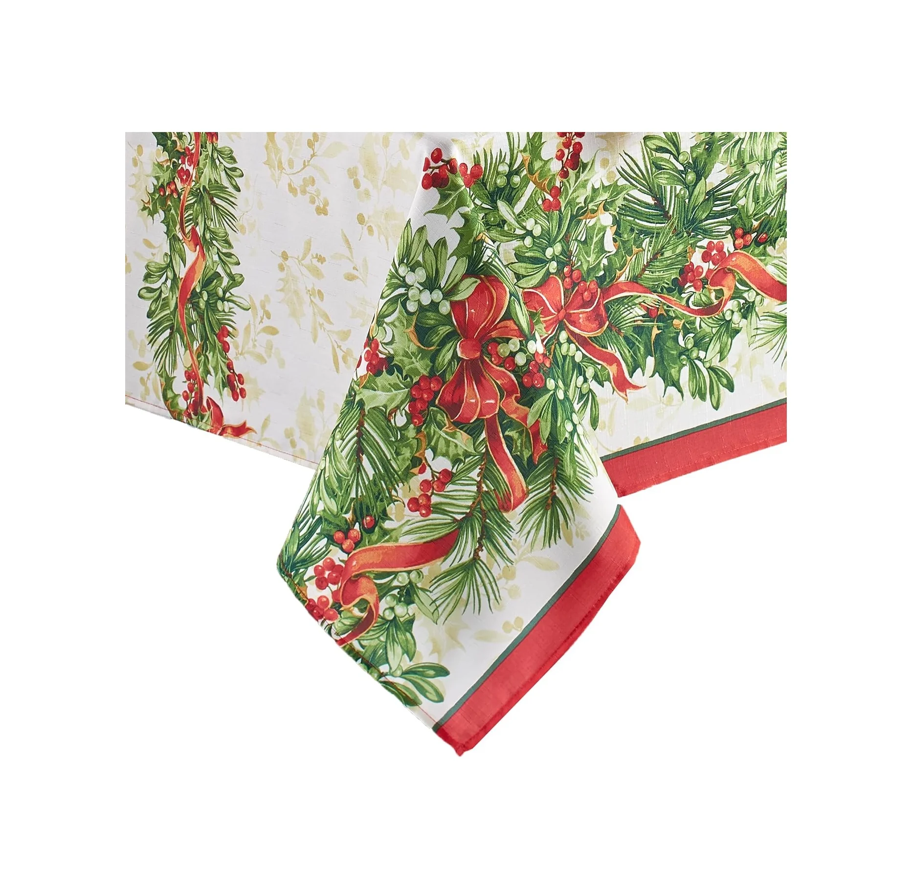 Lexroo Home Fashions Holly Traditions Masa Örtüsü, Kumaş, Dikdörtgen, 152,4 X 304,8 Cm, Çok Renkli Lexroo Home Fashions Holly Traditions Masa Örtüsü, Kumaş, Dikdörtgen, 152,4 X 304,8 Cm, Çok Renkli