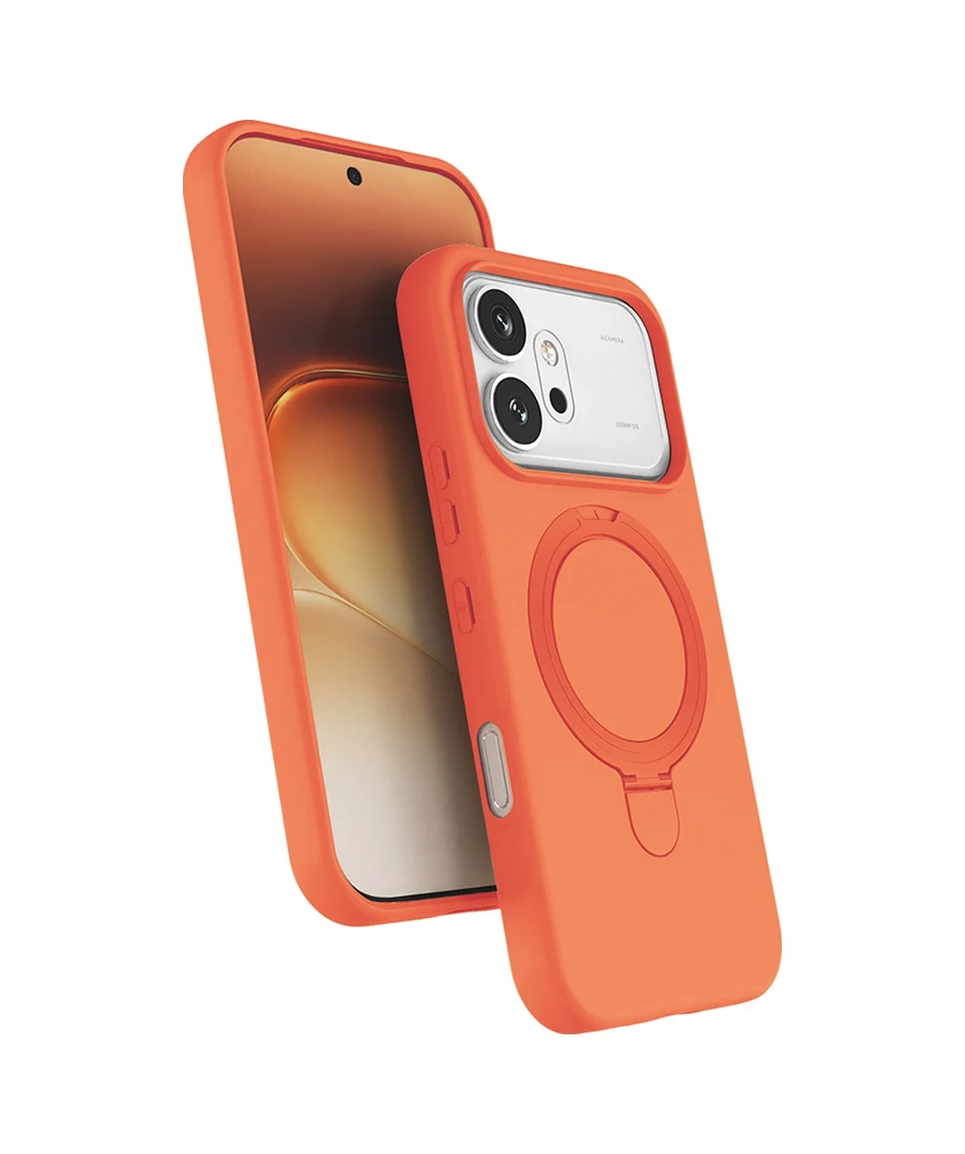 Lexroo Honor 600 5g Kılıf M-safe Şarj Özellikli Standlı Samara Kılıf - Turuncu Lexroo Honor 600 5g Kılıf M-safe Şarj Özellikli Standlı Samara Kılıf - Turuncu