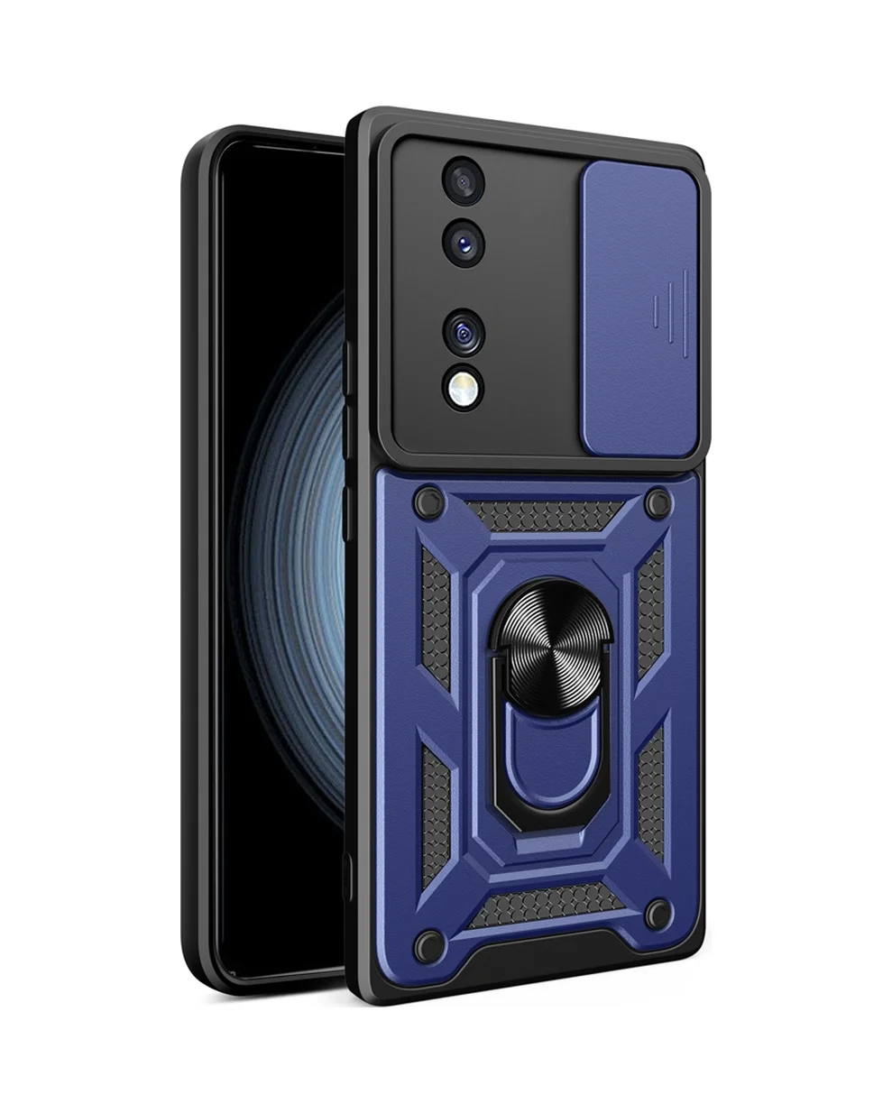 Lexroo Honor 70 Kılıf Magnetik Standlı Kamera Korumalı Sürgülü Vega Kılıf - Mavi Lexroo Honor 70 Kılıf Magnetik Standlı Kamera Korumalı Sürgülü Vega Kılıf - Mavi