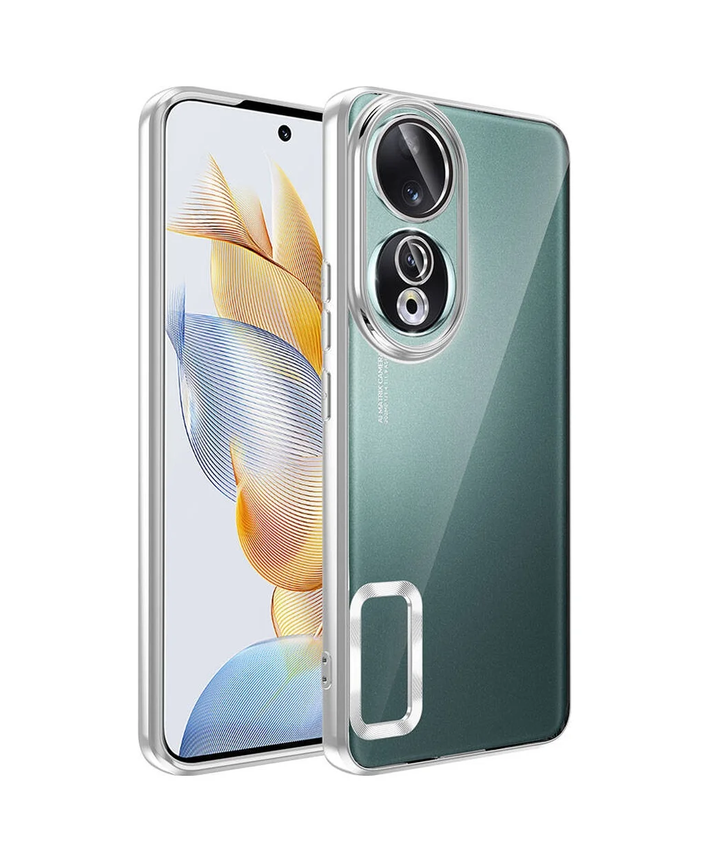 Lexroo Honor 90 Kılıf Kamera Korumalı Logo Gösteren Omega Kılıf - Gümüş Lexroo Honor 90 Kılıf Kamera Korumalı Logo Gösteren Omega Kılıf - Gümüş