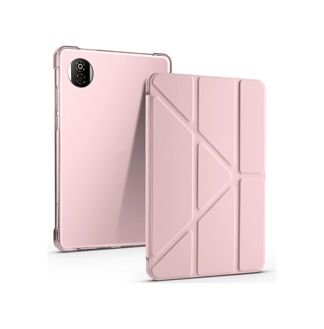 Lexroo Honor Pad X7 8.7 Kılıf Tri Folding Kalem Bölmeli Standlı Kılıf - Rose Gold Silikon Lexroo Honor Pad X7 8.7 Kılıf Tri Folding Kalem Bölmeli Standlı Kılıf - Rose Gold Silikon
