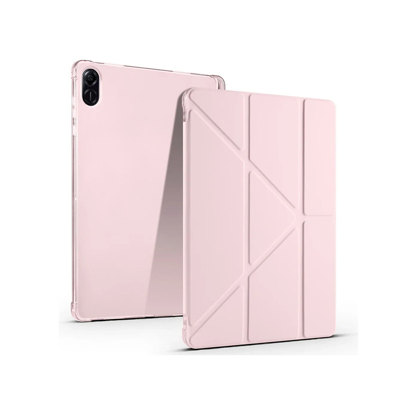 Lexroo Honor Pad X8a Kılıf Tri Folding Kalem Bölmeli Standlı Kılıf - Rose Gold Silikon Lexroo Honor Pad X8a Kılıf Tri Folding Kalem Bölmeli Standlı Kılıf - Rose Gold Silikon