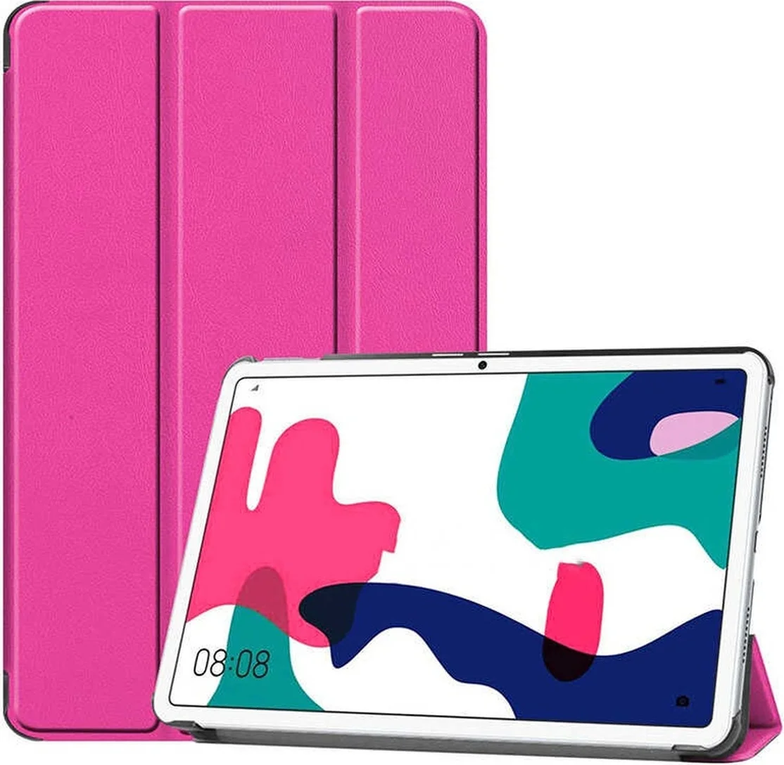 Lexroo Huawei Matepad 10.4 Smart Cover Standlı 1-1 Kılıf - Pembe Lexroo Huawei Matepad 10.4 Smart Cover Standlı 1-1 Kılıf - Pembe