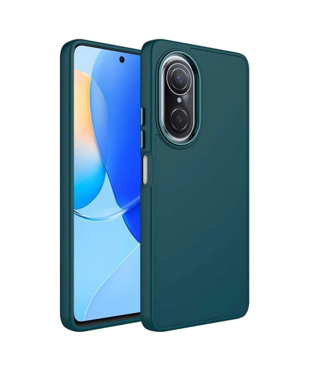 Lexroo Huawei Nova 9 Se Kılıf Metal Çerçeve Ve Buton Tasarımlı Silikon Luna Kılıf - Koyu Yeşil Lexroo Huawei Nova 9 Se Kılıf Metal Çerçeve Ve Buton Tasarımlı Silikon Luna Kılıf - Koyu Yeşil