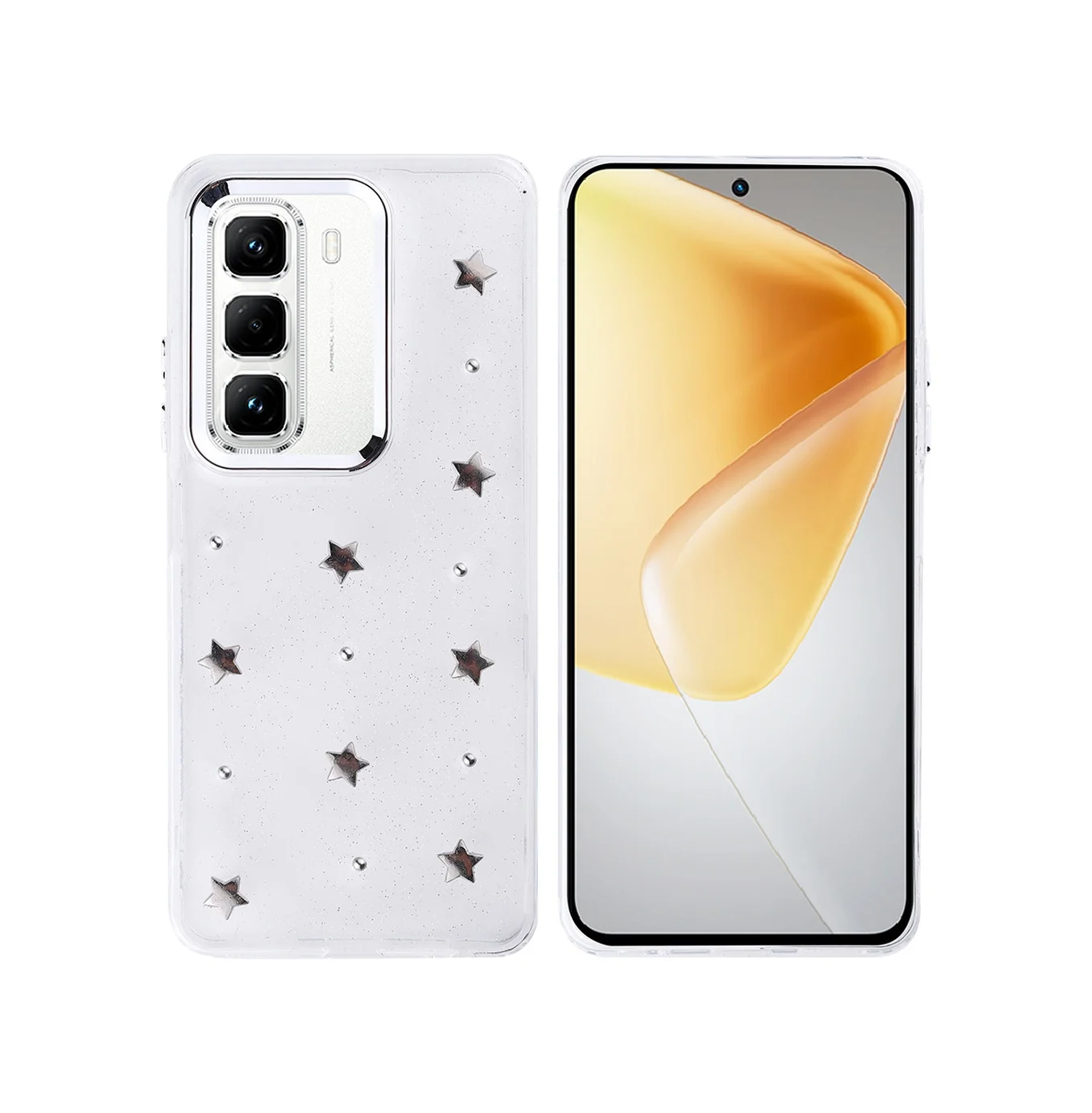 Lexroo İnfinix Hot 50 Pro 4g Kılıf Airbag Tasarımlı Simli Şeffaf Kutup Kılıf - Yıldız Lexroo İnfinix Hot 50 Pro 4g Kılıf Airbag Tasarımlı Simli Şeffaf Kutup Kılıf - Yıldız