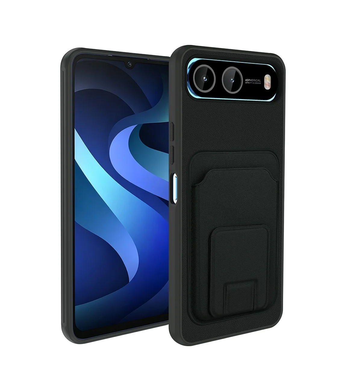 Lexroo İnfinix Hot 60i 5g Kılıf Kartlıklı Tpu Bikart Kılıf - Siyah Lexroo İnfinix Hot 60i 5g Kılıf Kartlıklı Tpu Bikart Kılıf - Siyah