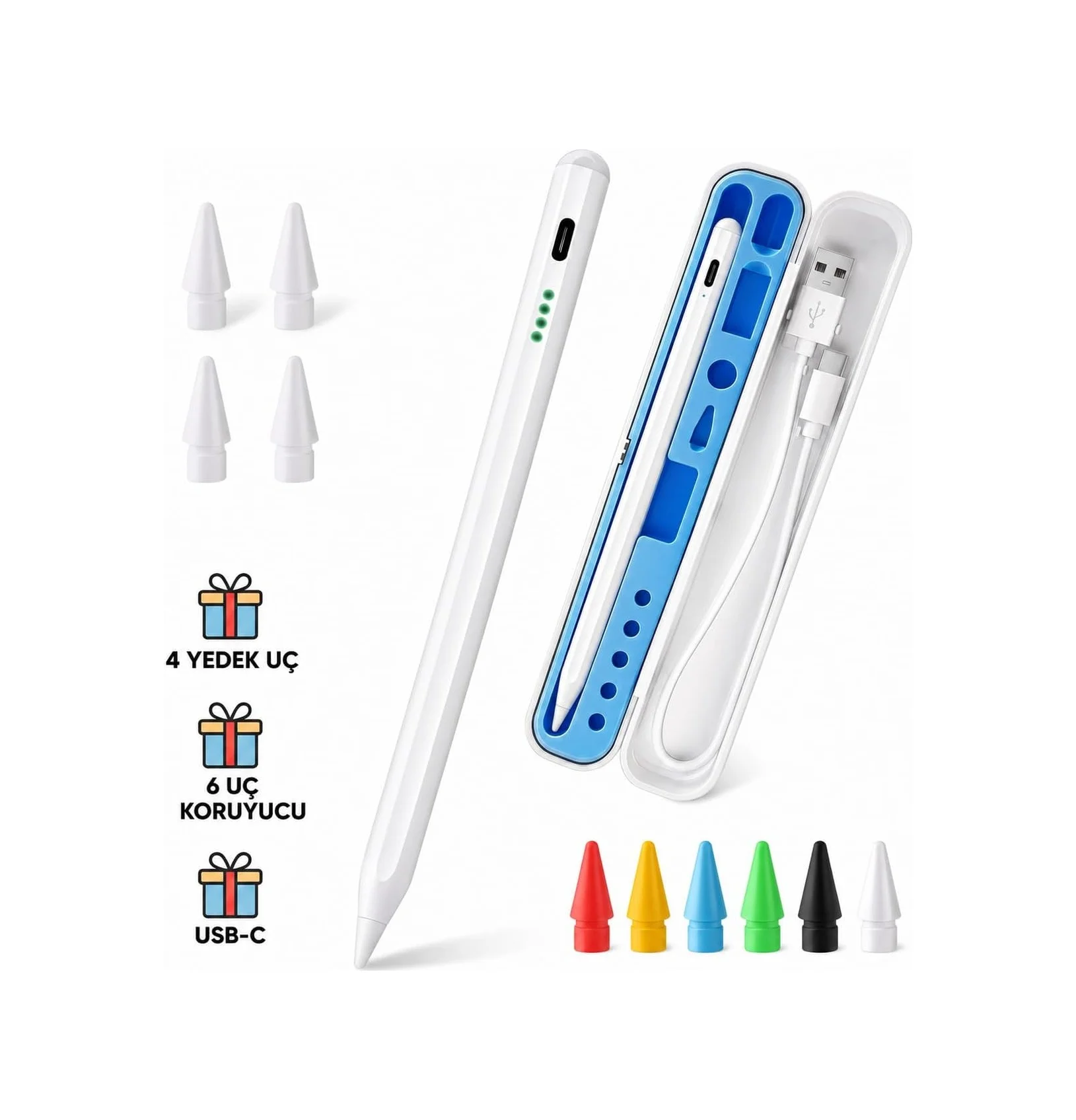 Lexroo İpad Uyumlu Kalem, Aple Pencil Alternatifi, Usb-c Hızlı Şarj, Palm Rejection, İpad Uyumlu Pencil Standart Lexroo İpad Uyumlu Kalem, Aple Pencil Alternatifi, Usb-c Hızlı Şarj, Palm Rejection, İpad Uyumlu Pencil Standart