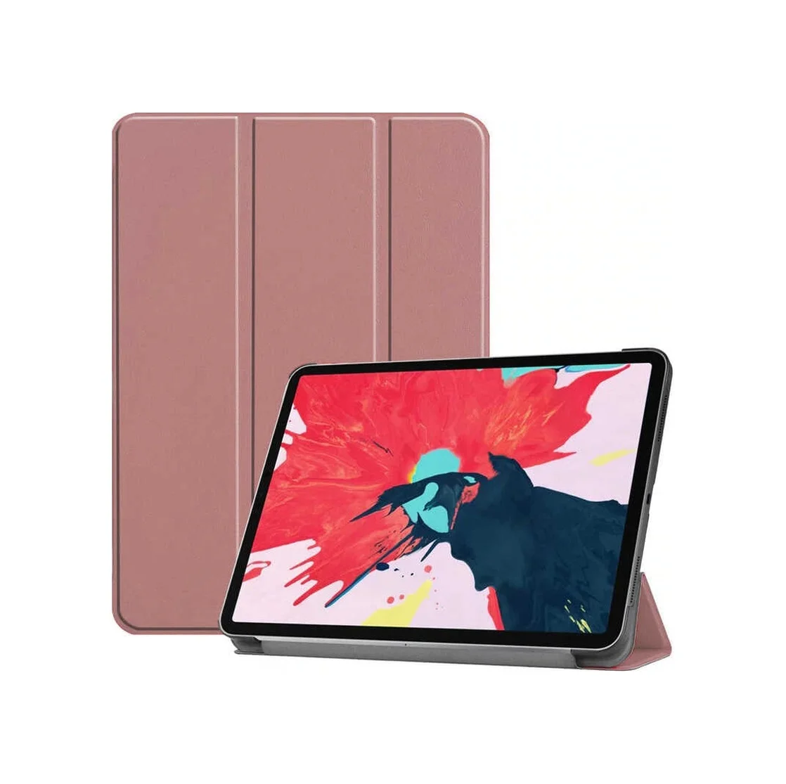 Lexroo İpad Uyumlu Pro 12.9 2022 M2 Smart Cover Standlı 1-1 Kılıf - Rose Gold Lexroo İpad Uyumlu Pro 12.9 2022 M2 Smart Cover Standlı 1-1 Kılıf - Rose Gold
