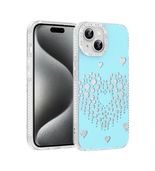 Lexroo İphone 14 Damla Taşlı Rivas Sert Pc Kılıf - Mavi Lexroo İphone 14 Damla Taşlı Rivas Sert Pc Kılıf - Mavi
