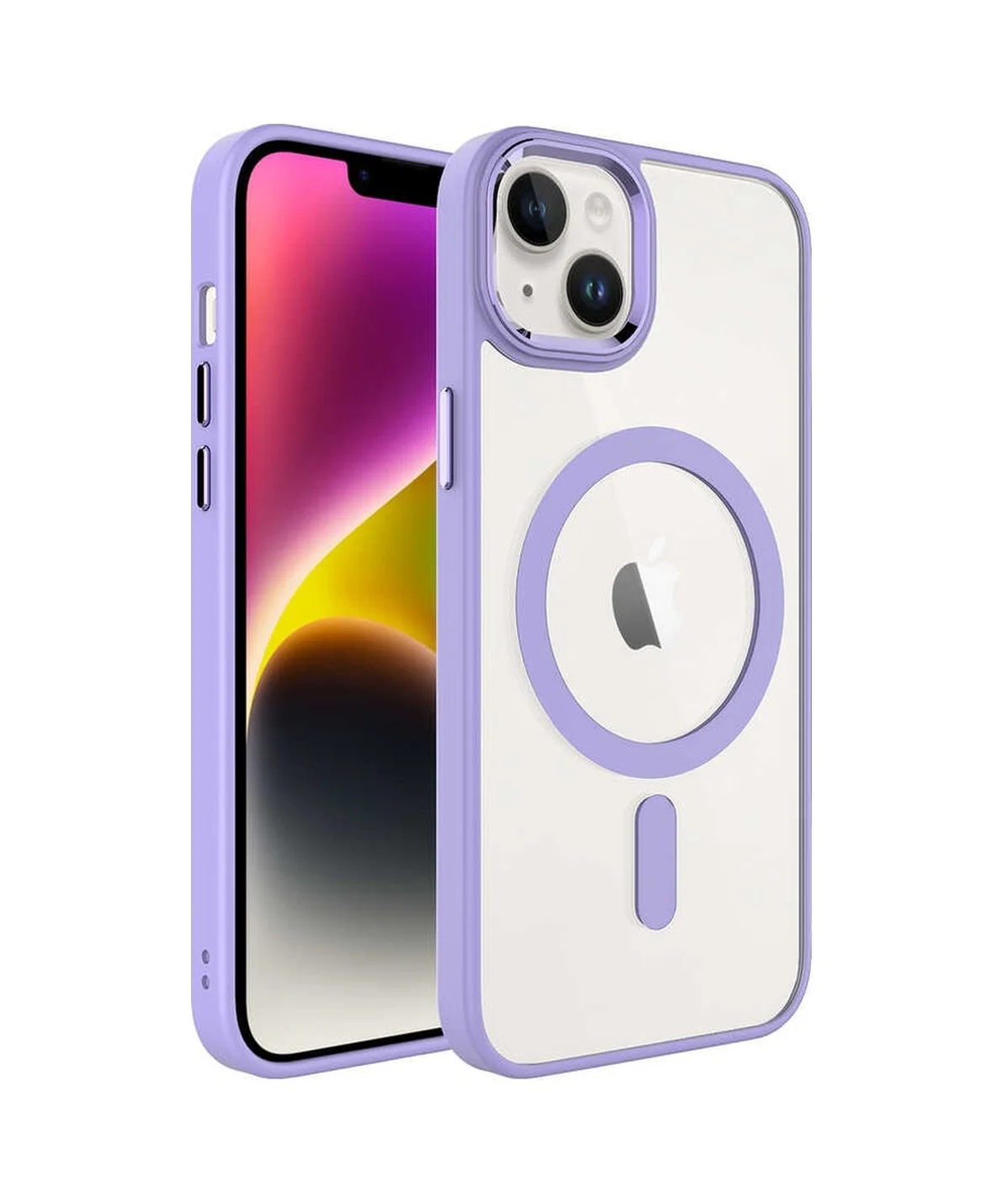 Lexroo İphone 14 Kılıf Wireless Şarj Özellikli Krom M-safe Silikon Kılıf - Lila Lexroo İphone 14 Kılıf Wireless Şarj Özellikli Krom M-safe Silikon Kılıf - Lila