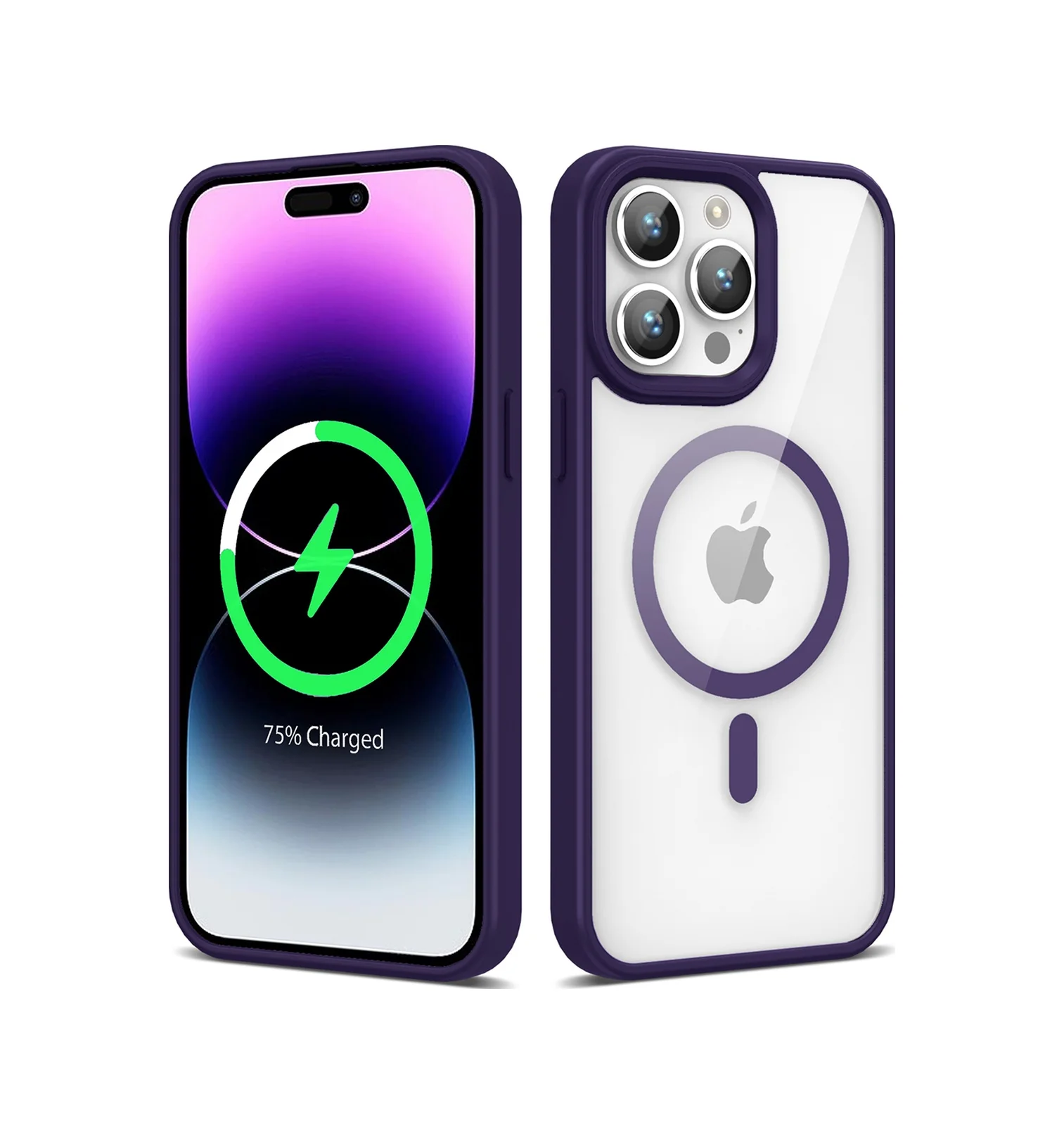 Lexroo İphone 14 Pro Max Kılıf M-safe Wireless Şarj Özellikli Silikon Ege Kılıf - Derin Mor Lexroo İphone 14 Pro Max Kılıf M-safe Wireless Şarj Özellikli Silikon Ege Kılıf - Derin Mor