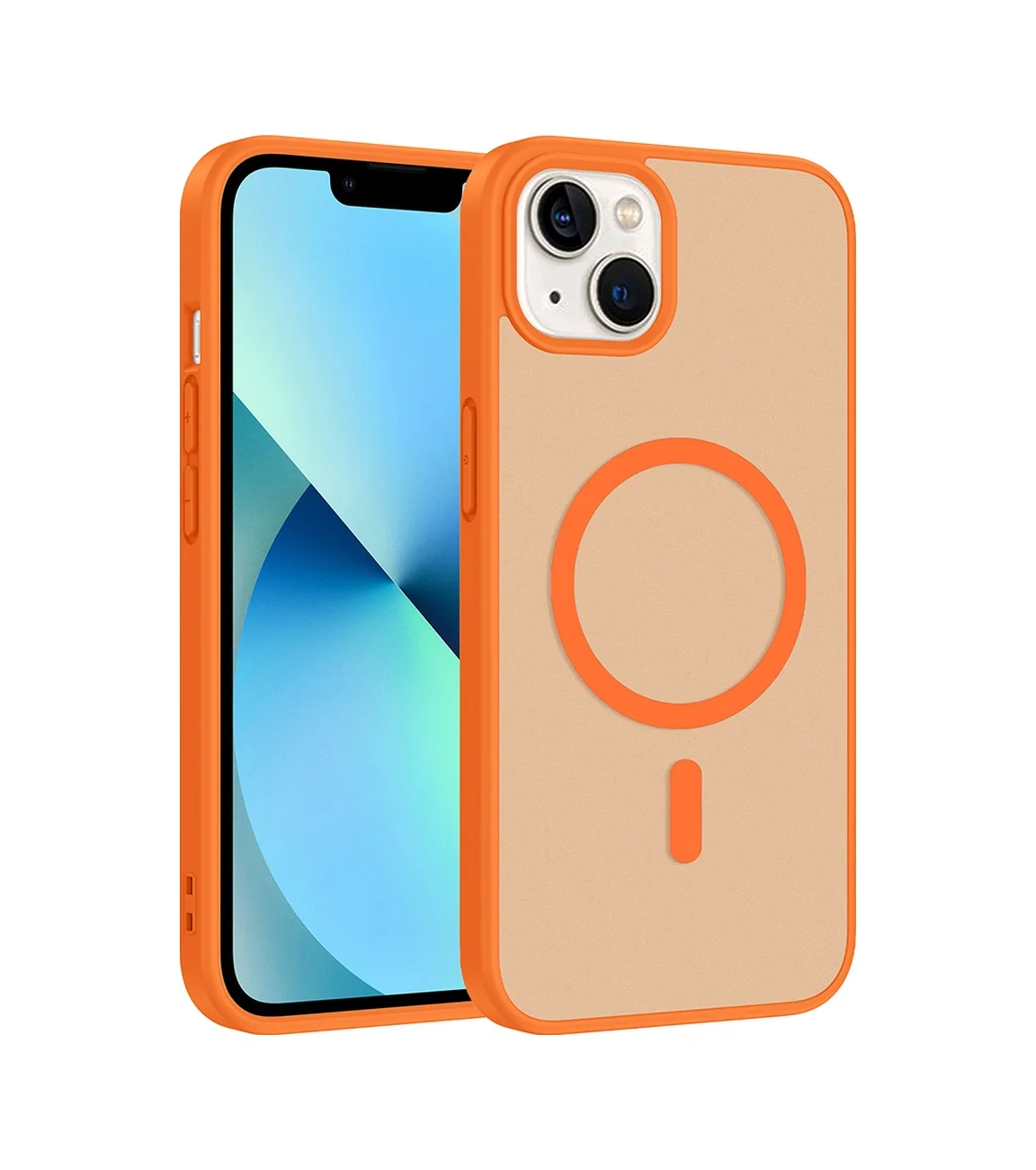 Lexroo İphone 15 Kılıf M-safe Şarj Özellikli Babet Kılıf - Turuncu Lexroo İphone 15 Kılıf M-safe Şarj Özellikli Babet Kılıf - Turuncu