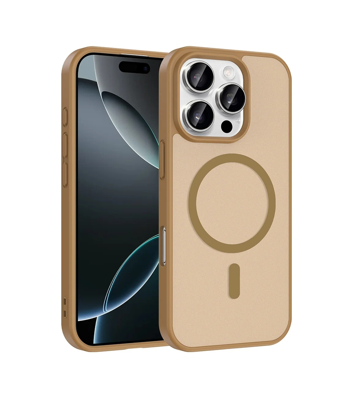 Lexroo İphone 16 Pro Kılıf M-safe Şarj Özellikli Babet Kılıf - Desert Gold Lexroo İphone 16 Pro Kılıf M-safe Şarj Özellikli Babet Kılıf - Desert Gold