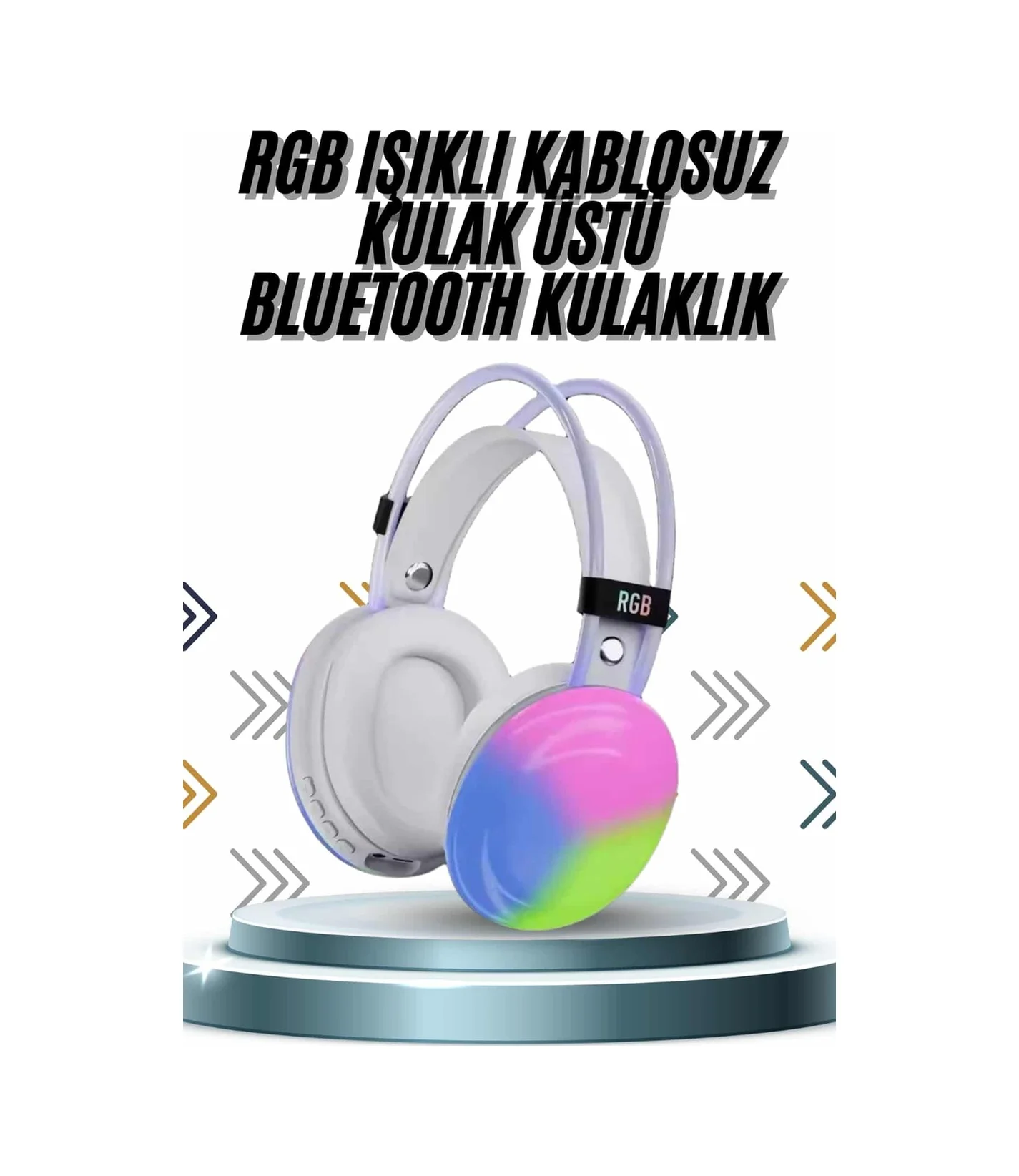 Lexroo Kablosuz Bluetooth Kulaklık Rgb Işıklı Kulak Üstü 5.3 Bluetooth Bağlantılı Lexroo Kablosuz Bluetooth Kulaklık Rgb Işıklı Kulak Üstü 5.3 Bluetooth Bağlantılı