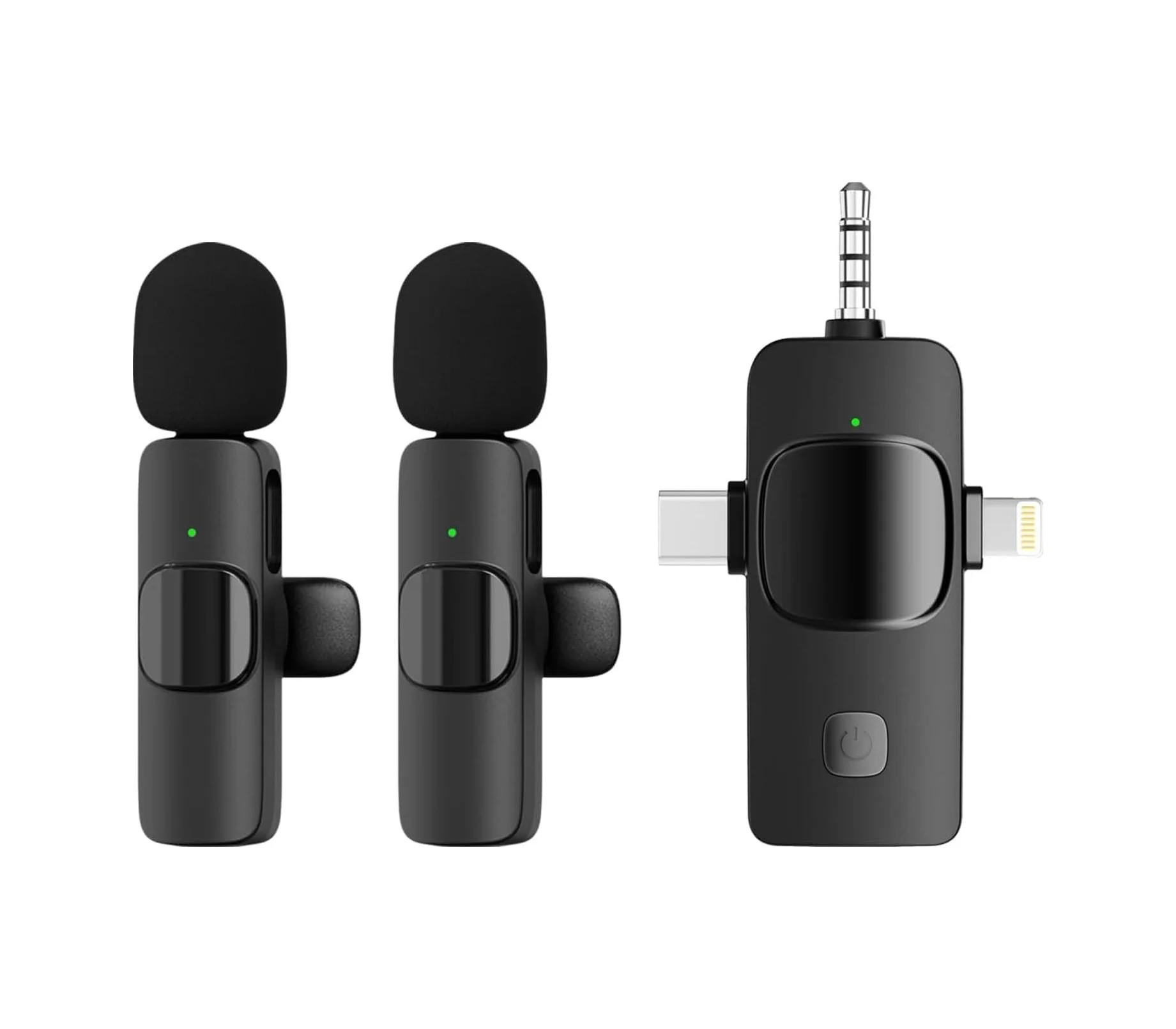 Lexroo Kablosuz İkili Yaka Mikrofonu İphone İle Uyumlu 3.5mm Aux İphone Type-c Pc Tablet Video Lexroo Kablosuz İkili Yaka Mikrofonu İphone İle Uyumlu 3.5mm Aux İphone Type-c Pc Tablet Video