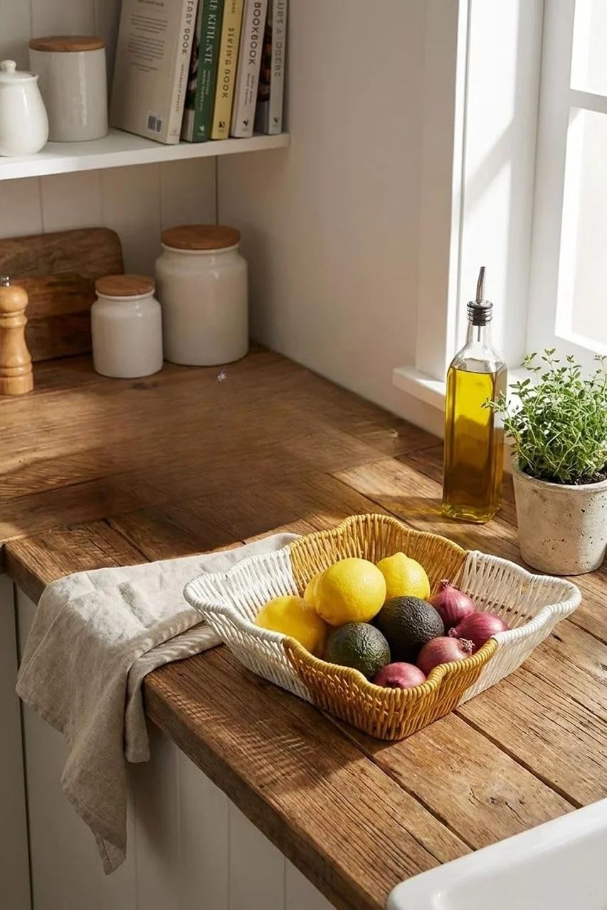 Lexroo Kare Dalgalı Çift Renkli Plastik Rattan Sepet, Ekmek Ve Meyve Sepeti, 25x25x8 Cm, Yıkanabilir Çok Renkli Lexroo Kare Dalgalı Çift Renkli Plastik Rattan Sepet, Ekmek Ve Meyve Sepeti, 25x25x8 Cm, Yıkanabilir Çok Renkli