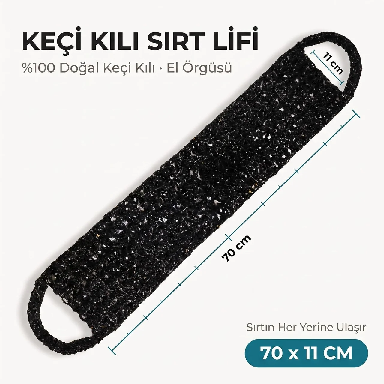 Lexroo Keçi Kılı Sırt Lifi El Örmesi. Siyah 70 Cm 11 Cm Lexroo Keçi Kılı Sırt Lifi El Örmesi. Siyah 70 Cm 11 Cm