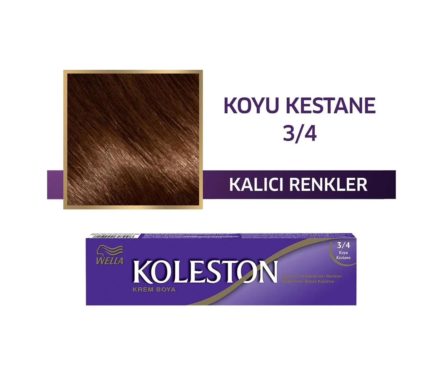 Lexroo Koleston Single Tüp Saç Boyası 3/4 Koyu Kestane Lexroo Koleston Single Tüp Saç Boyası 3/4 Koyu Kestane