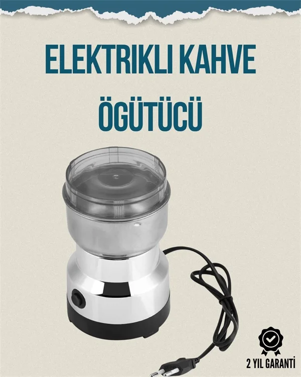 Lexroo Kompakt Elektrikli Kahve Ve Baharat Öğütücü 14500 Devir, Şeffaf Kapaklı, Hediye İçin İdeal Lexroo Kompakt Elektrikli Kahve Ve Baharat Öğütücü 14500 Devir, Şeffaf Kapaklı, Hediye İçin İdeal