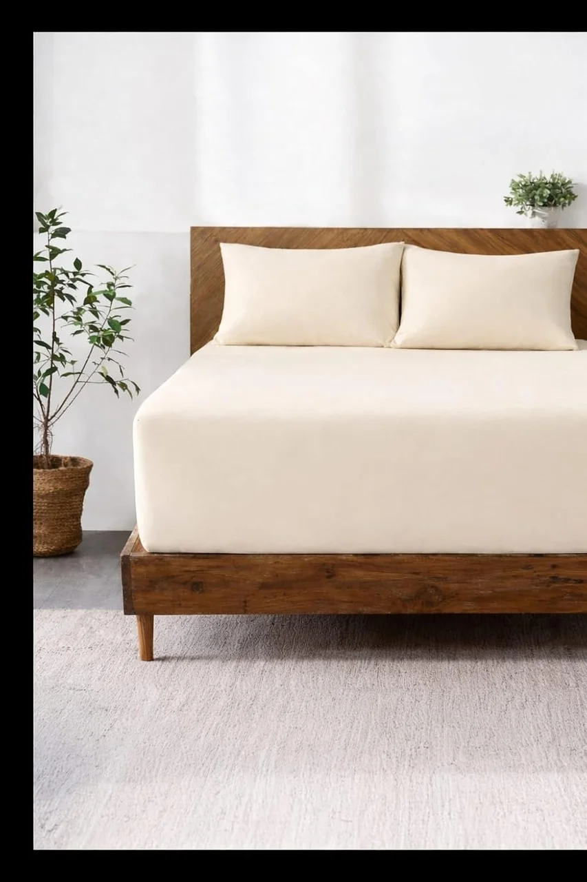 Lexroo Lastikli & Hipoalerjenik Çarşaf%100 Pamuk Penye Kumaş Krem 100x200, Luxcarsaf Lexroo Lastikli & Hipoalerjenik Çarşaf%100 Pamuk Penye Kumaş Krem 100x200, Luxcarsaf