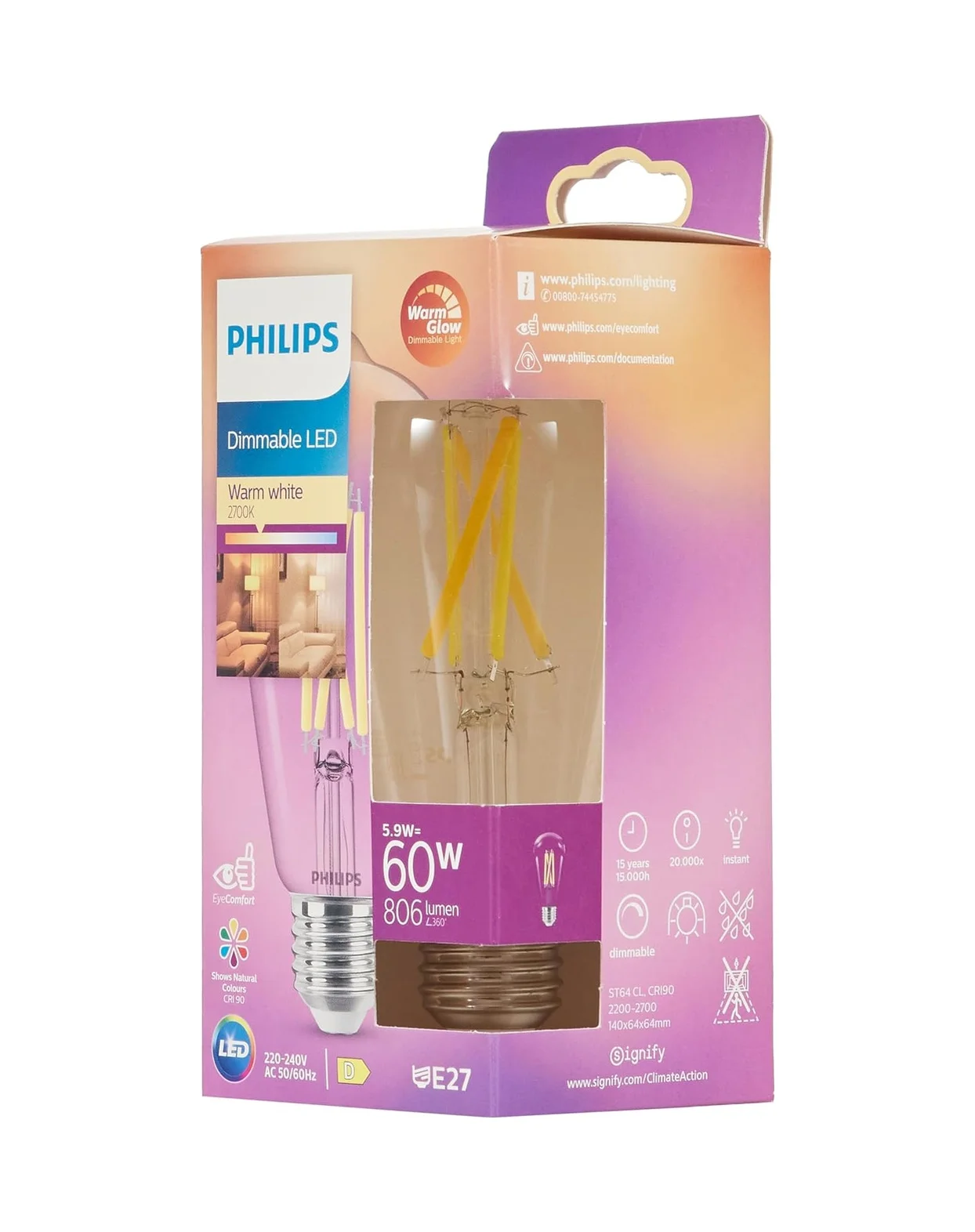 Lexroo Led Classic 60w St64 E27 Kısılabilir Filament Ampul Wgd90 Standart Lexroo Led Classic 60w St64 E27 Kısılabilir Filament Ampul Wgd90 Standart