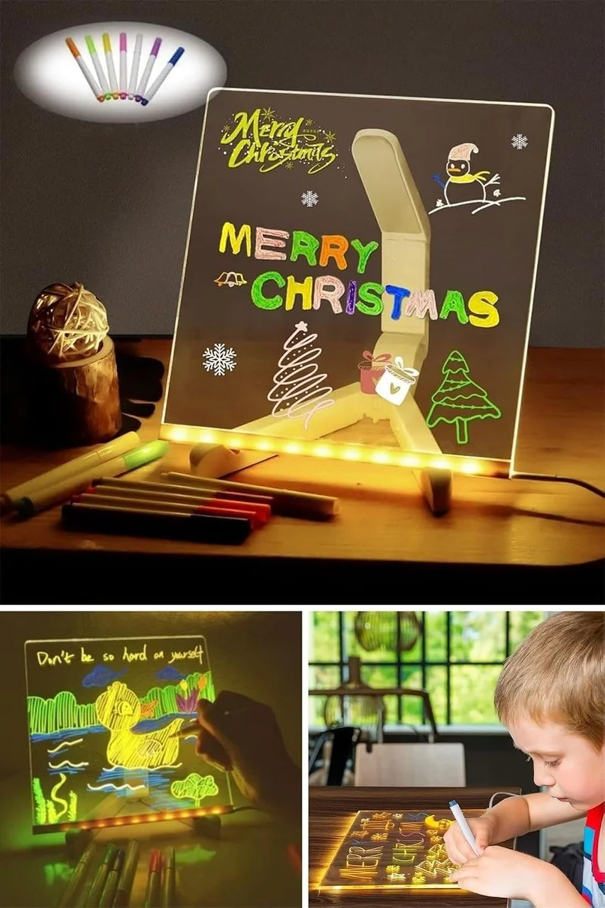 Lexroo Led Işıklı Kendiliğinden Renkli Fosforlu Kalemli Kare Yazı Panosu 20x20 Cm Çok Renkli Lexroo Led Işıklı Kendiliğinden Renkli Fosforlu Kalemli Kare Yazı Panosu 20x20 Cm Çok Renkli