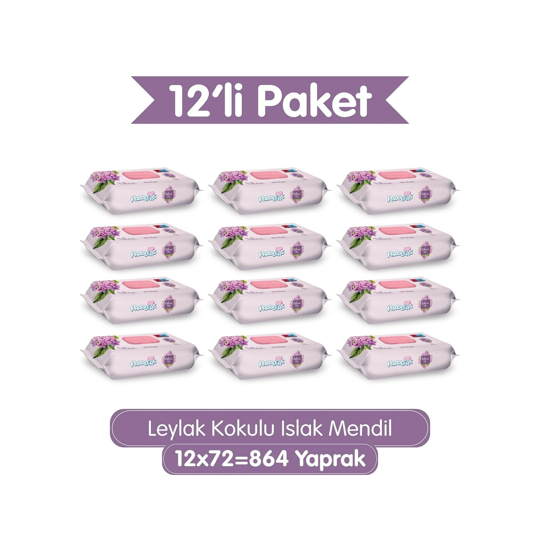 Lexroo Leylak Kokulu Islak Mendil 864 Yaprak 12x72 Koli 1000'li Set Lexroo Leylak Kokulu Islak Mendil 864 Yaprak 12x72 Koli 1000'li Set