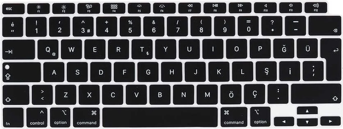Lexroo Macbook Uyumlu 13.3' Air M1 Klavye Koruyucu Silikon Ped - Siyah Lexroo Macbook Uyumlu 13.3' Air M1 Klavye Koruyucu Silikon Ped - Siyah