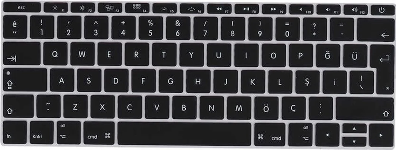 Lexroo Macbook Uyumlu 13.3' New Pro A1708 Klavye Koruyucu Silikon Ped - Siyah Lexroo Macbook Uyumlu 13.3' New Pro A1708 Klavye Koruyucu Silikon Ped - Siyah