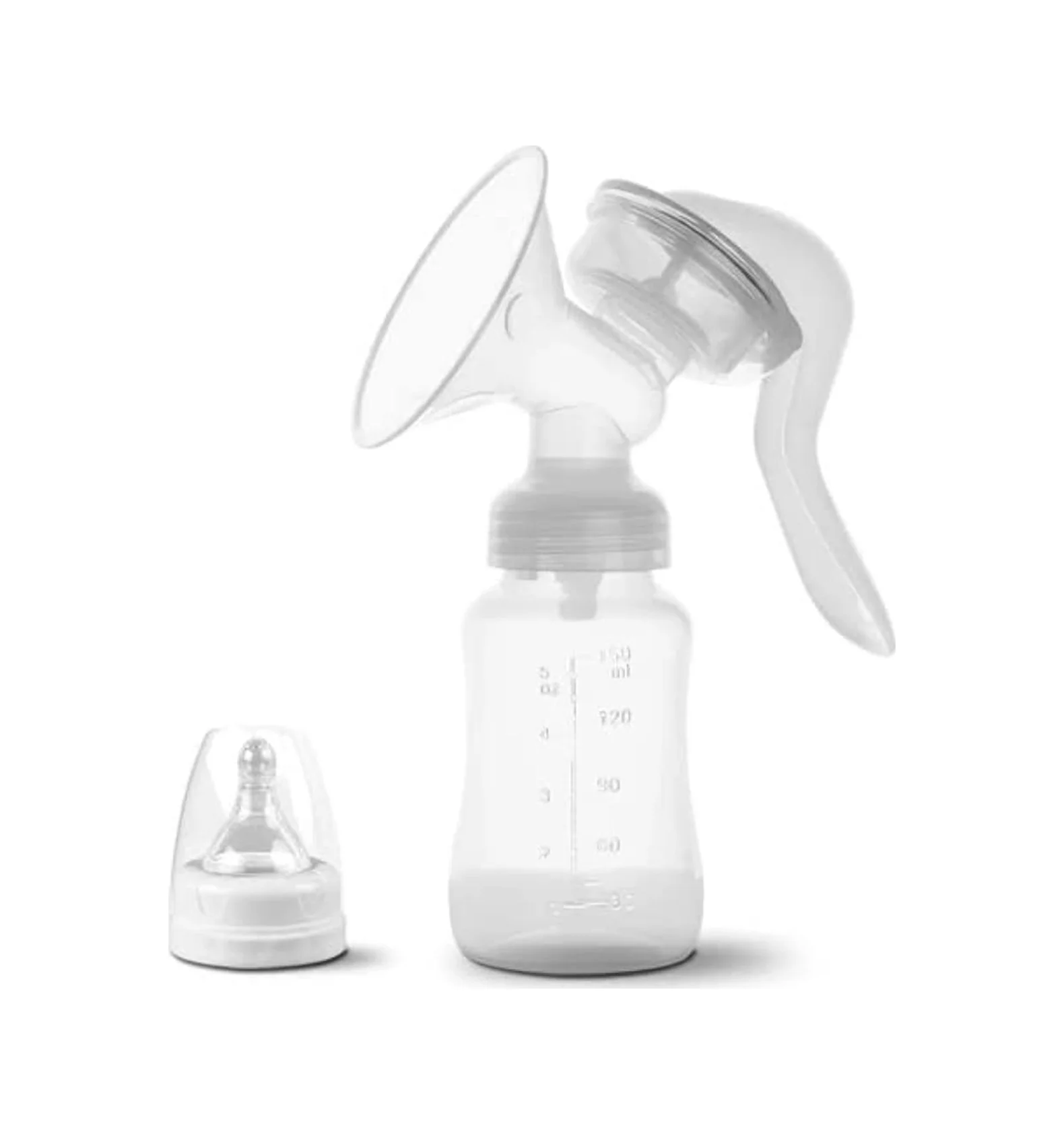 Lexroo Manuel Göğüs Pompası Masaj Özellikli Bpa İçermez Taşınabilir 180 Ml - Görsel 2