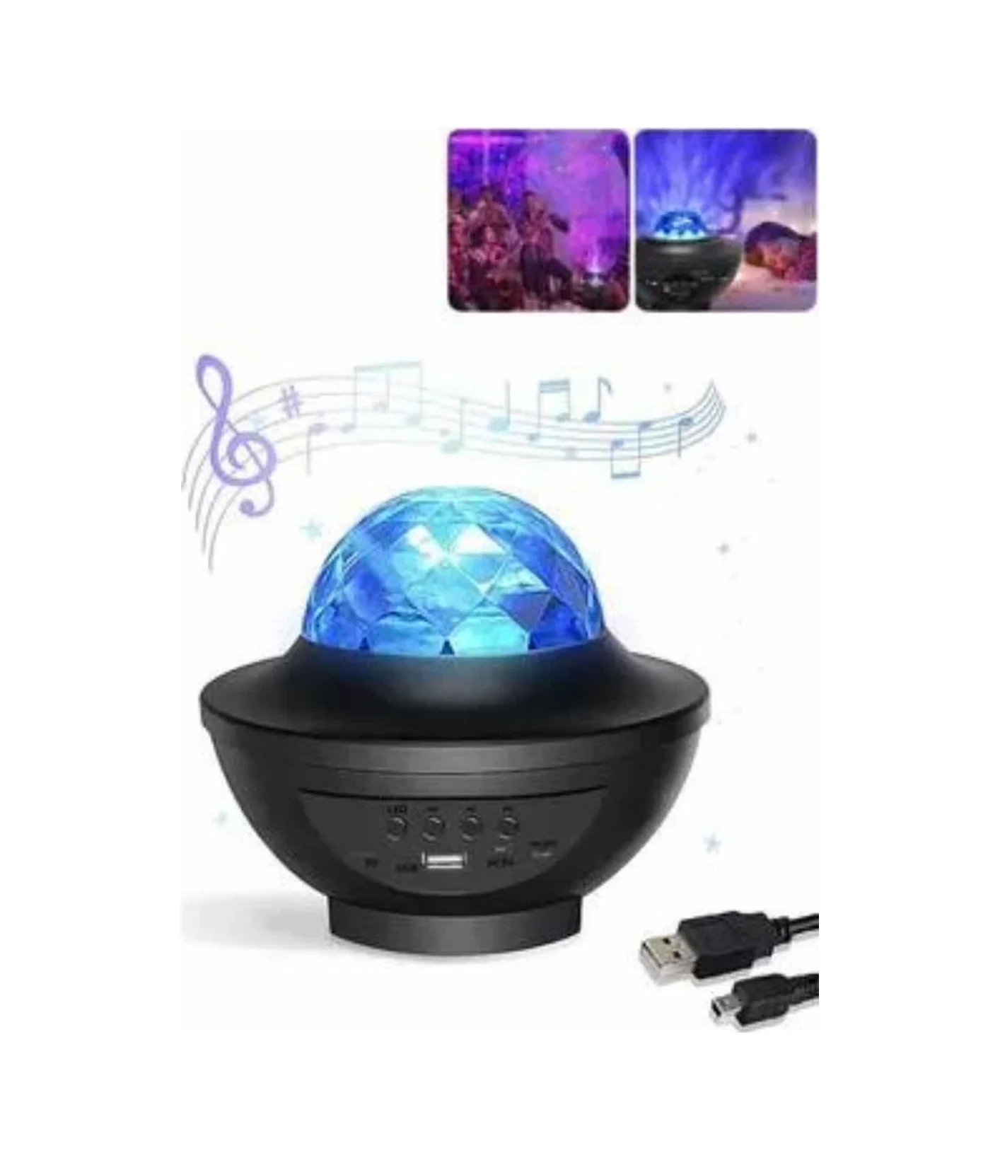 Lexroo Masa Ve Gece Lambası Renkli Projektör Işıklı Disko Topu Bluetooth Hoparlör Çok Renkli Lexroo Masa Ve Gece Lambası Renkli Projektör Işıklı Disko Topu Bluetooth Hoparlör Çok Renkli