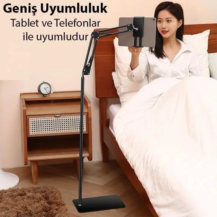 Lexroo Metal Ayaklı Ayarlanabilir Teleskopic 3eklemli Profesyonel Tablet Tutucu Stand Telefon Tutucu Lexroo Metal Ayaklı Ayarlanabilir Teleskopic 3eklemli Profesyonel Tablet Tutucu Stand Telefon Tutucu